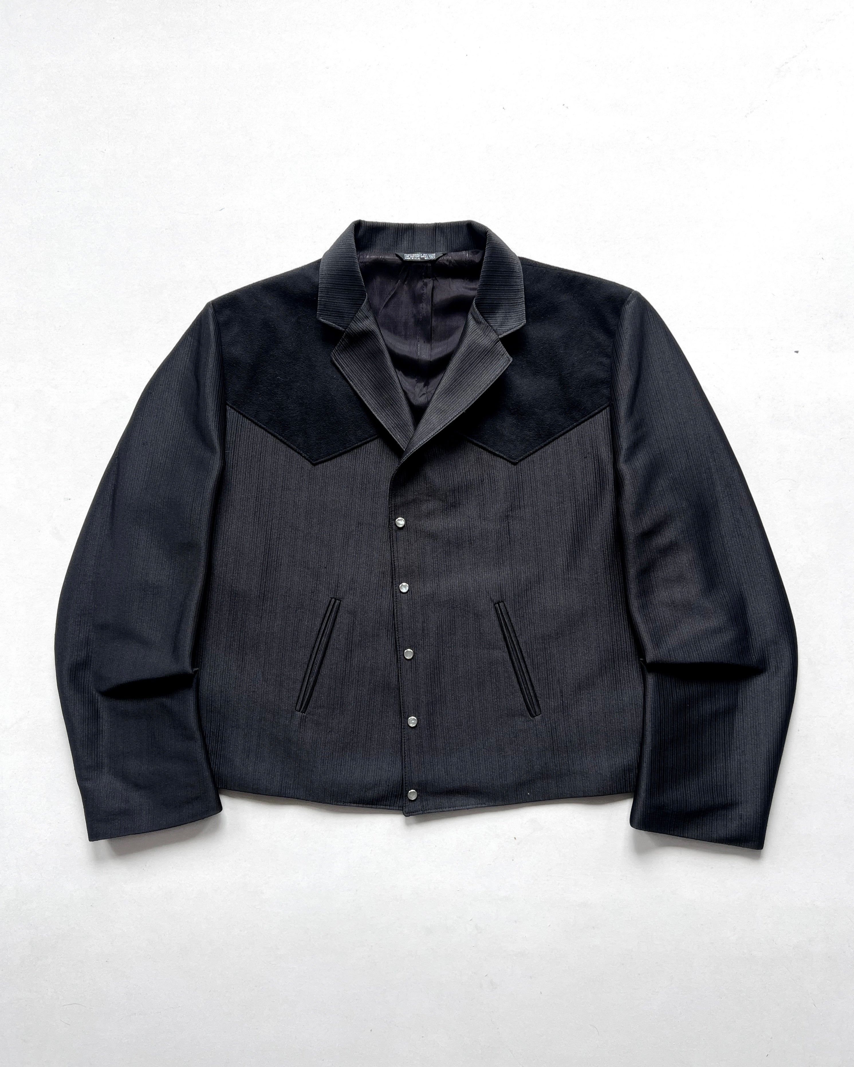1970S BLACK SILVERAO BOLERO JACKET (L)