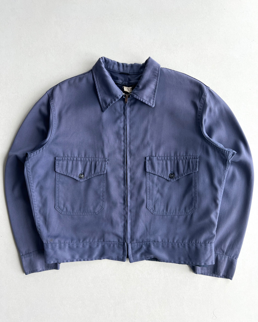 1950S RAYON DOUBLE POCKET WORK JACKET (L)