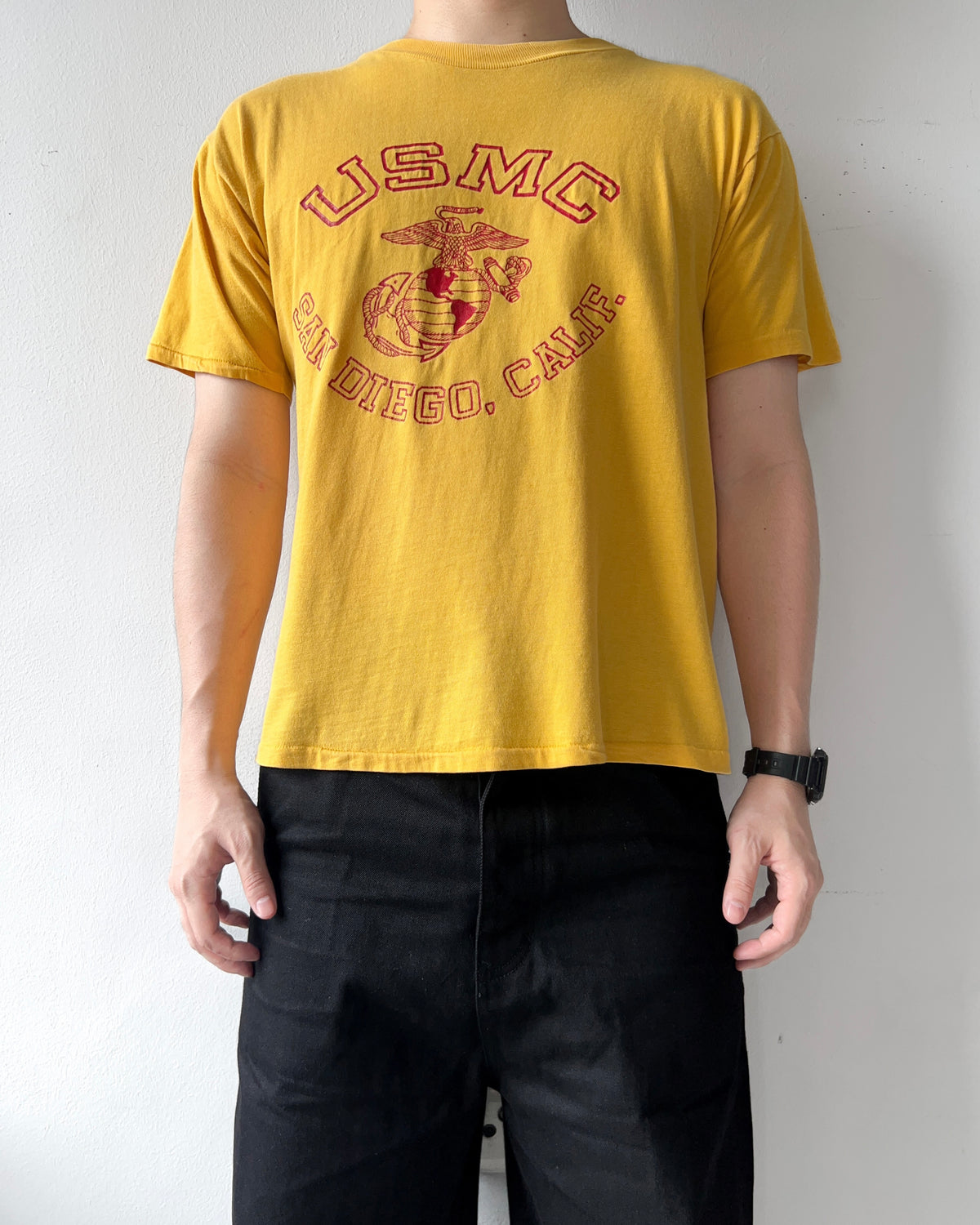 1970S USMC SAN DIEGO CALIF TEE (M)