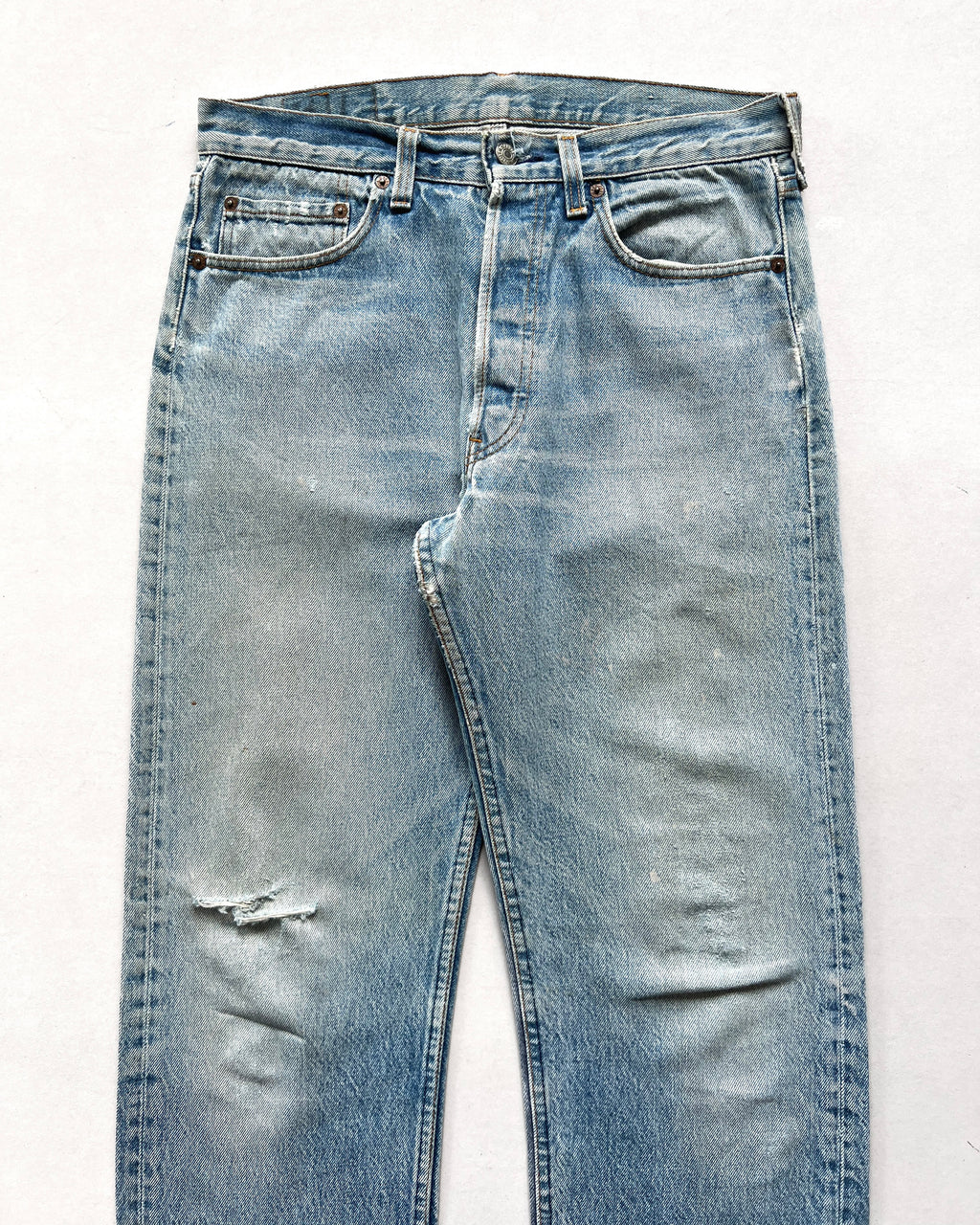 1980S FADED LEVI'S 501 DISTRESSED JEANS (32)