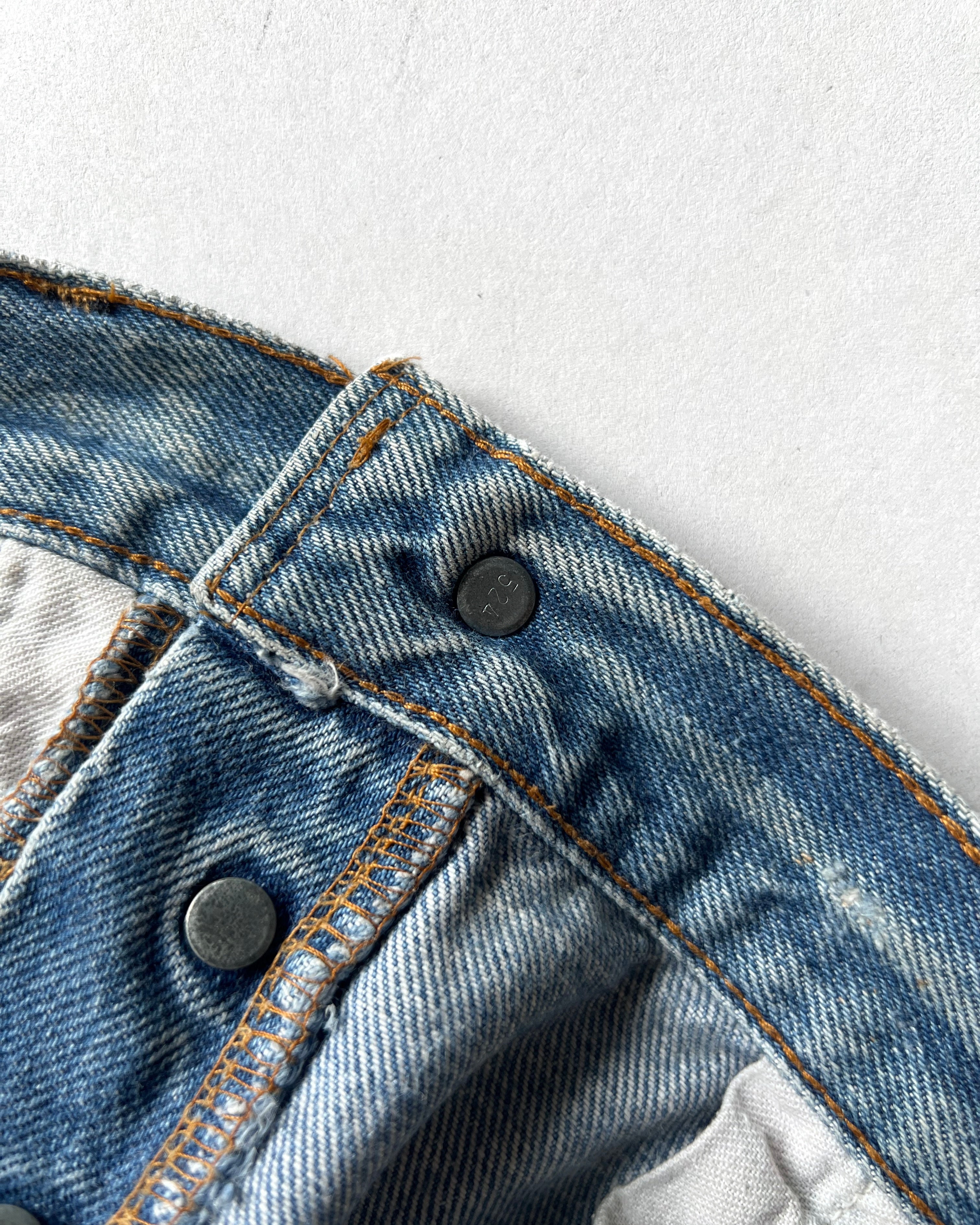 1980S FADED LEVI'S 501 REDLINE SELVEDGE JEANS (34)