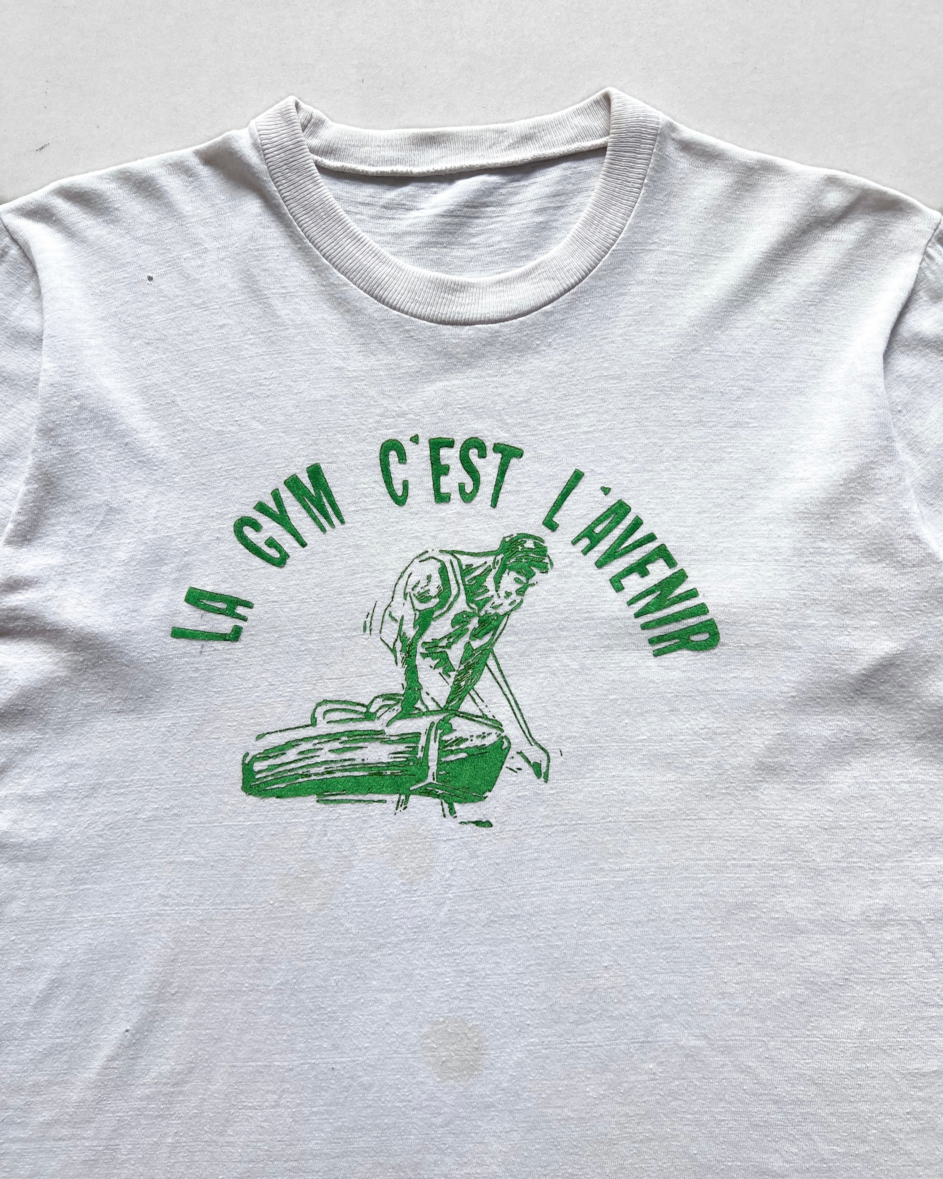 1970S 'LA GYM C'EST L'AVENIR' SINGLE STITCH TEE (M)