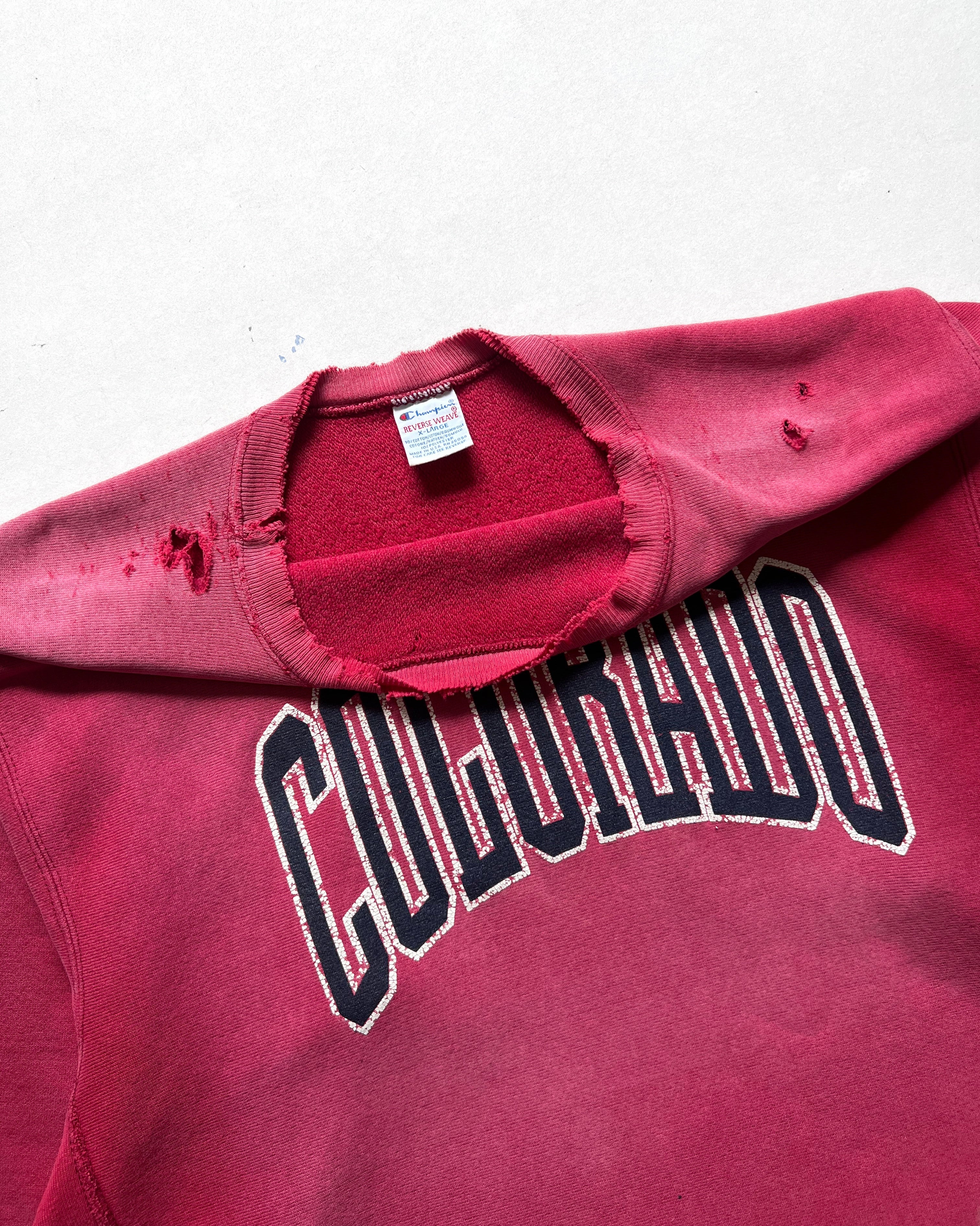 1990S FADED CHAMPION 'COLORADO' REVERSE WEAVE SWEATSHIRT (XL)