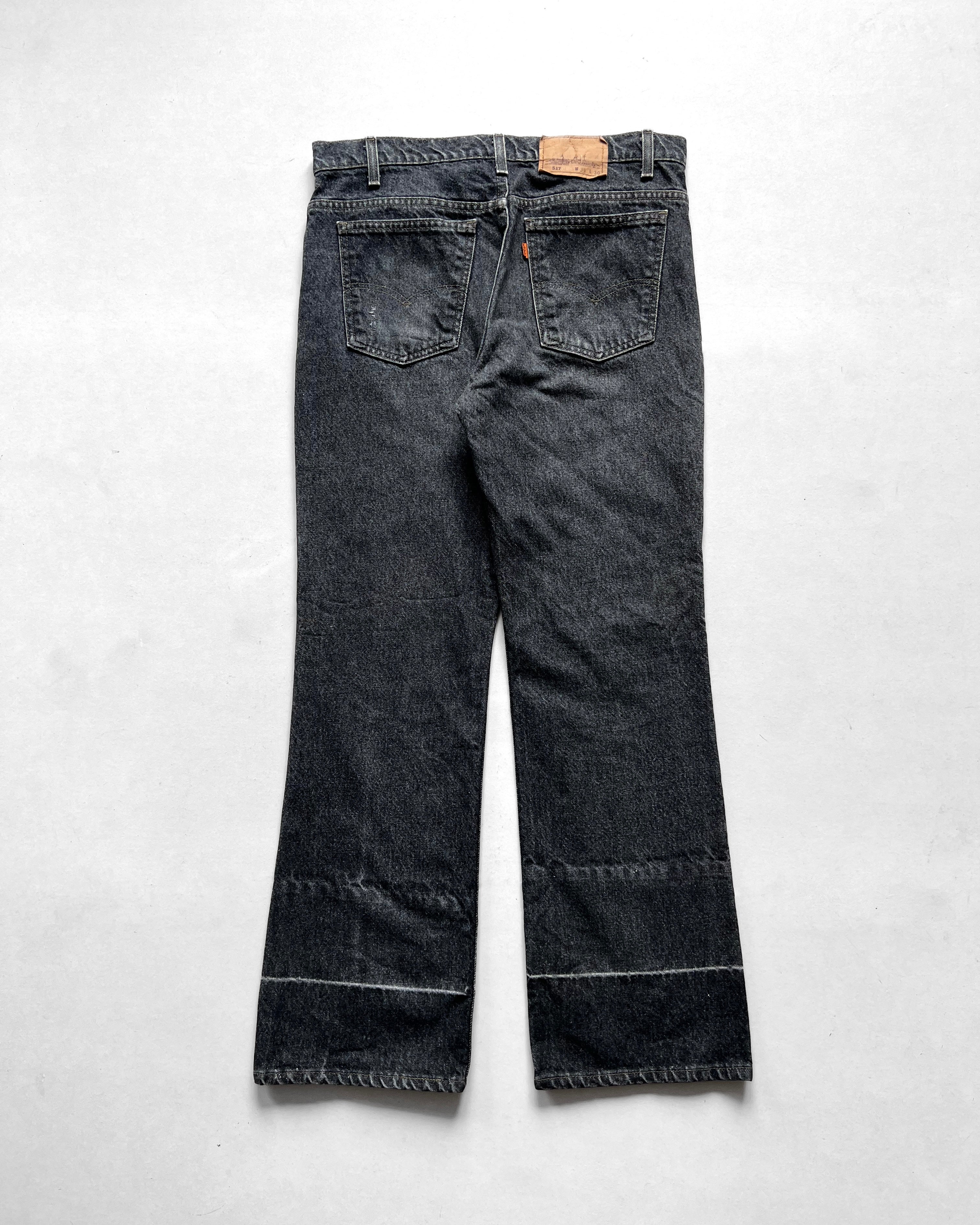 1990S BLACK LEVI'S 517 FLARE JEANS (35)
