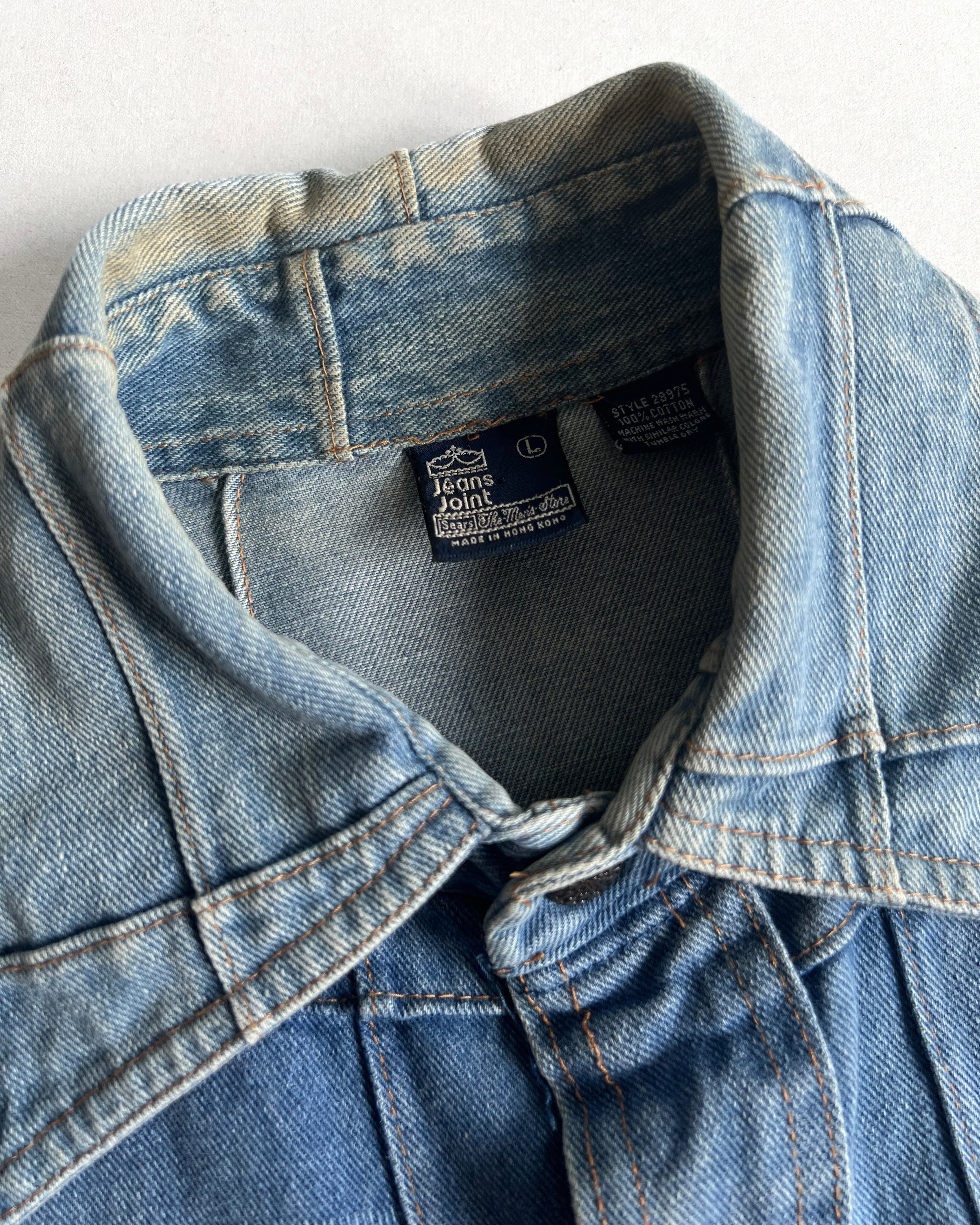 1970S SEARS HIPPIE DENIM BUTTON-UP SHIRT (L)