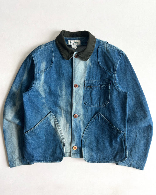 1970S SUN FADED L.L BEAN DENIM FIELD JACKET (M)