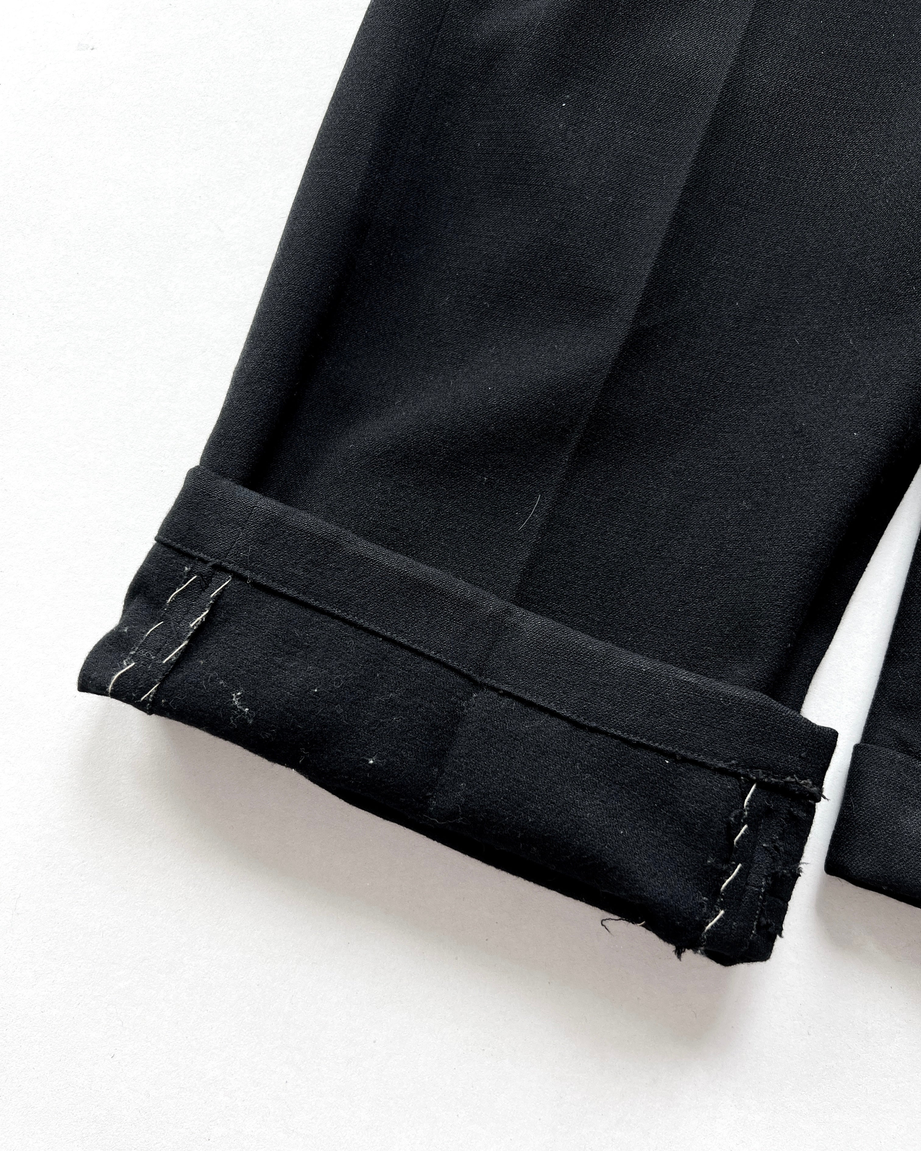 1930S EUROPE BLACK GENTLEMAN BUCKLE TROUSERS (34-39)