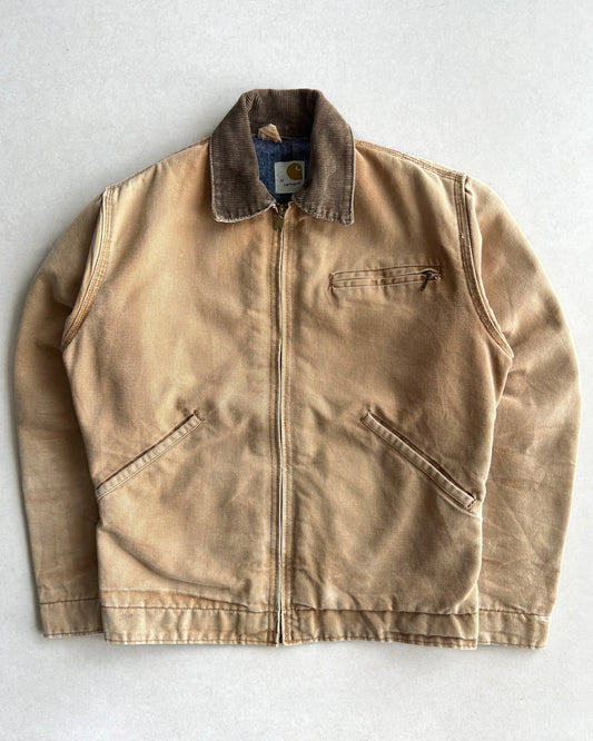 1980S FADED BROWN CARHARTT DETROIT WORK JACKET (S/M)