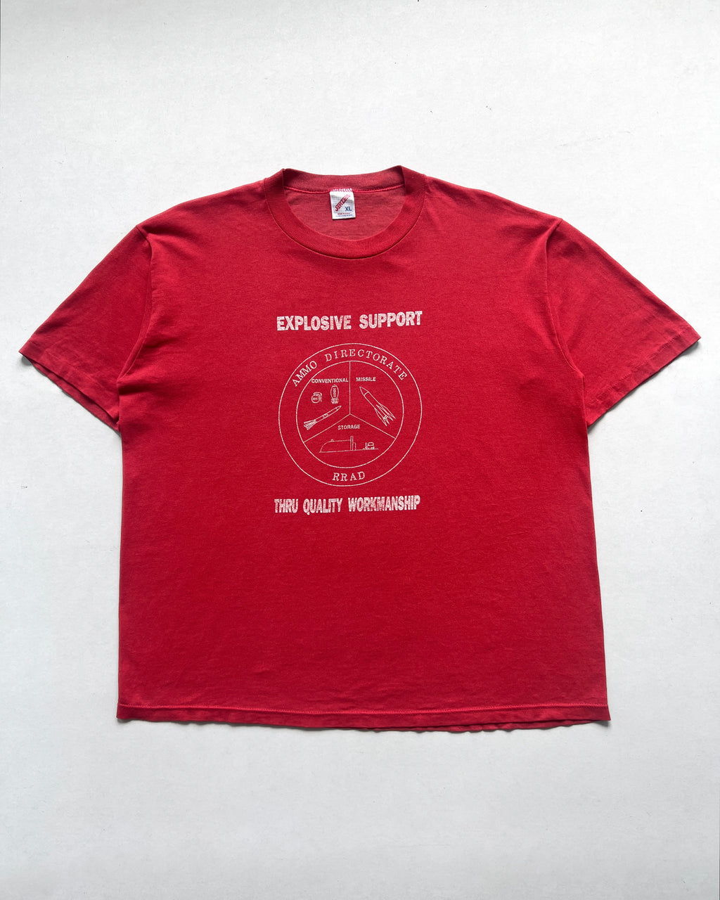 1990S 'EXPLOSIVE SUPPORT THRU QUALITY WORKMANSHIP' TEE (XL)