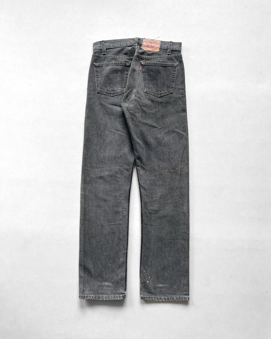 1980S FADED GREY LEVI'S 501 PAINT SPLATTER JEANS (31)