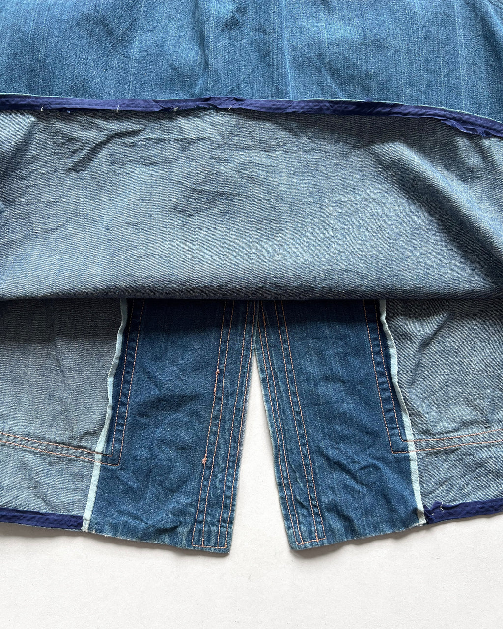 1950S FADED SELVEDGE DENIM VEST (L)