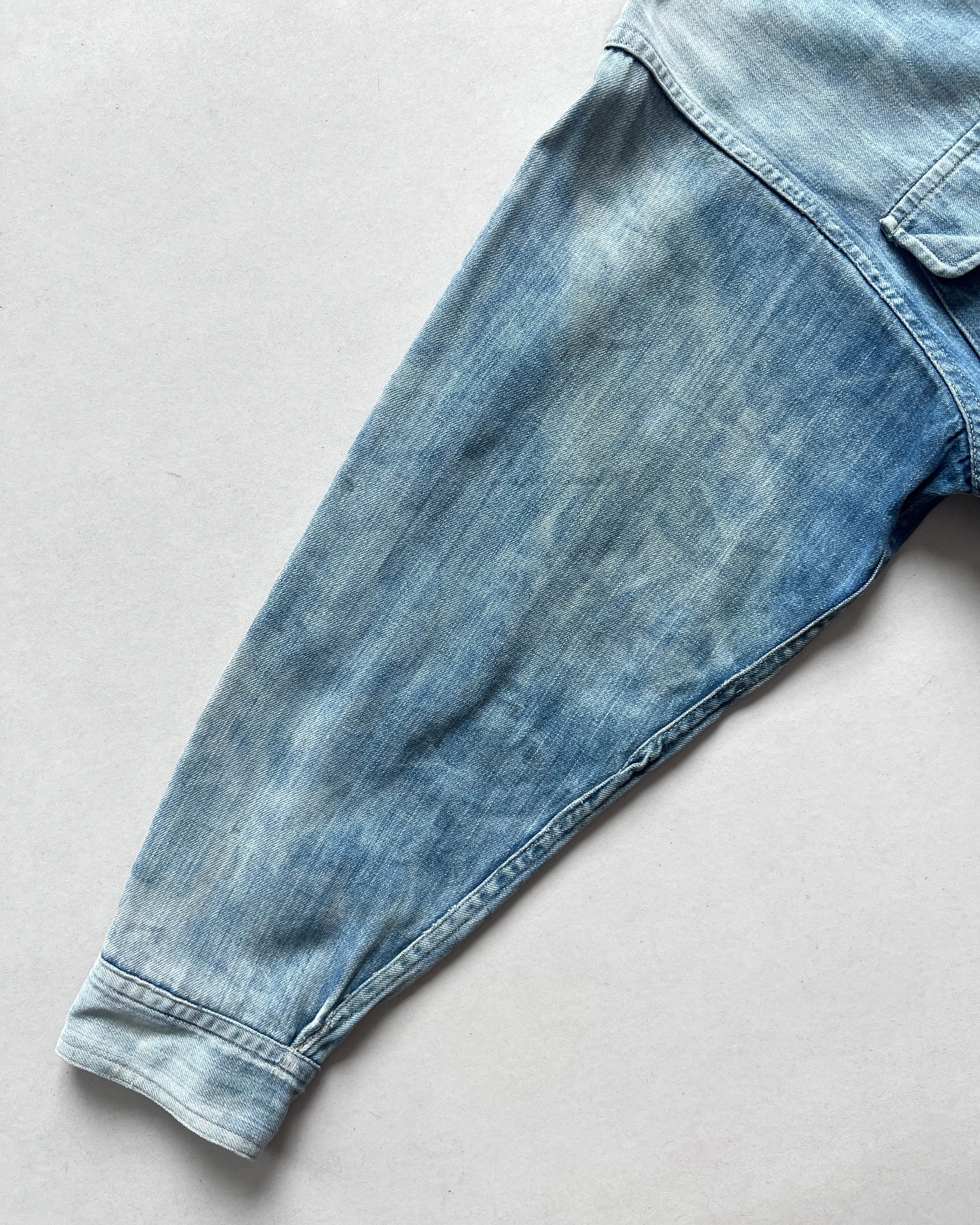 1950S FADED JAPANESE DENIM WORK JACKET (M)