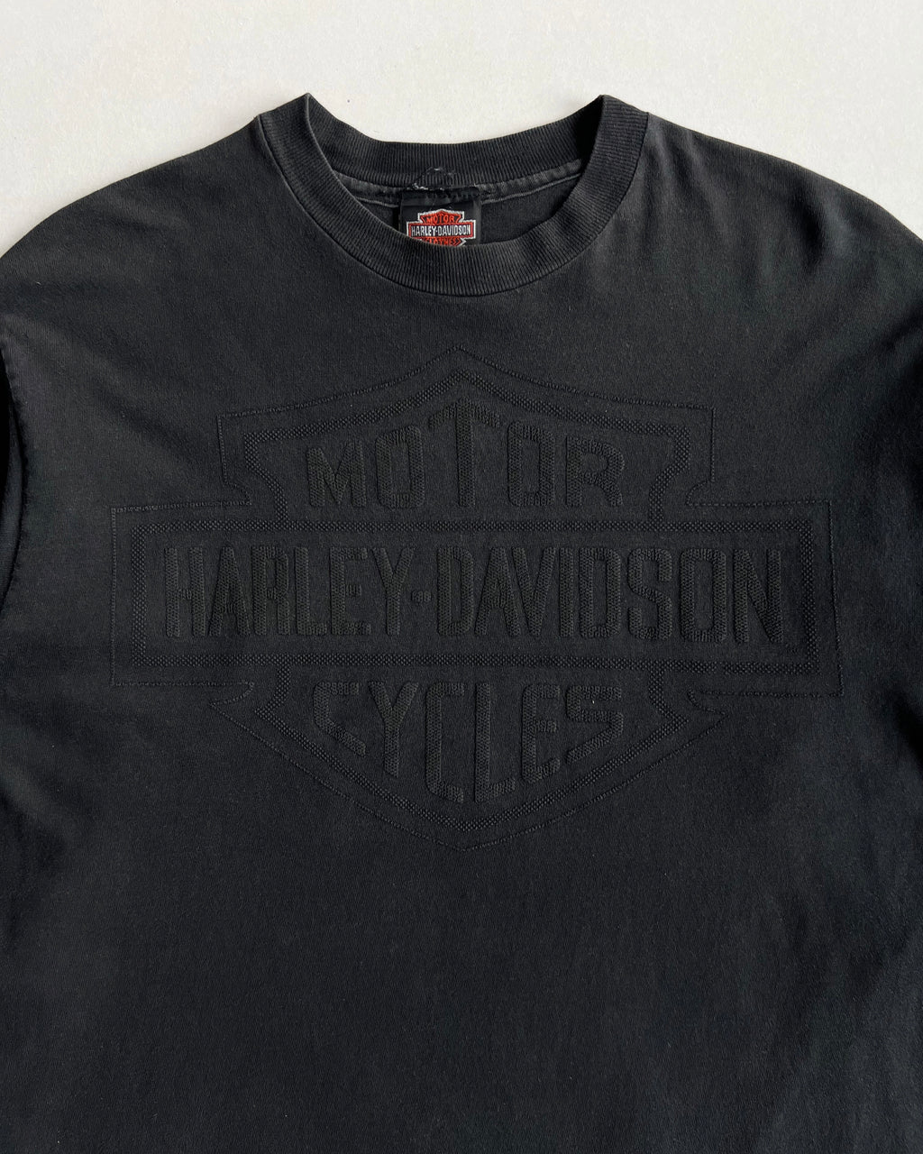 1990S HARLEY BLACKOUT LONGSLEEVES SINGLE STITCH TEE (M)