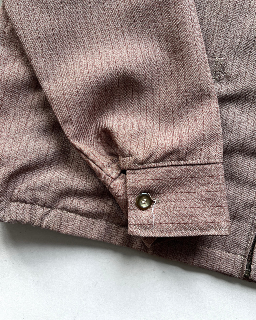 1960S SALMON PINK STRIPES GABARDINE JACKET (XL)