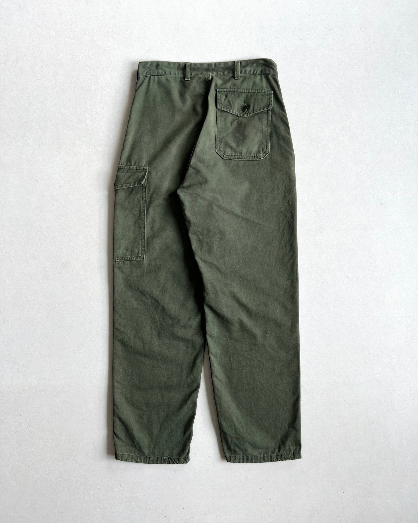 1980S FRENCH ARMY SINGLE POCKET HBT TROUSERS (29)