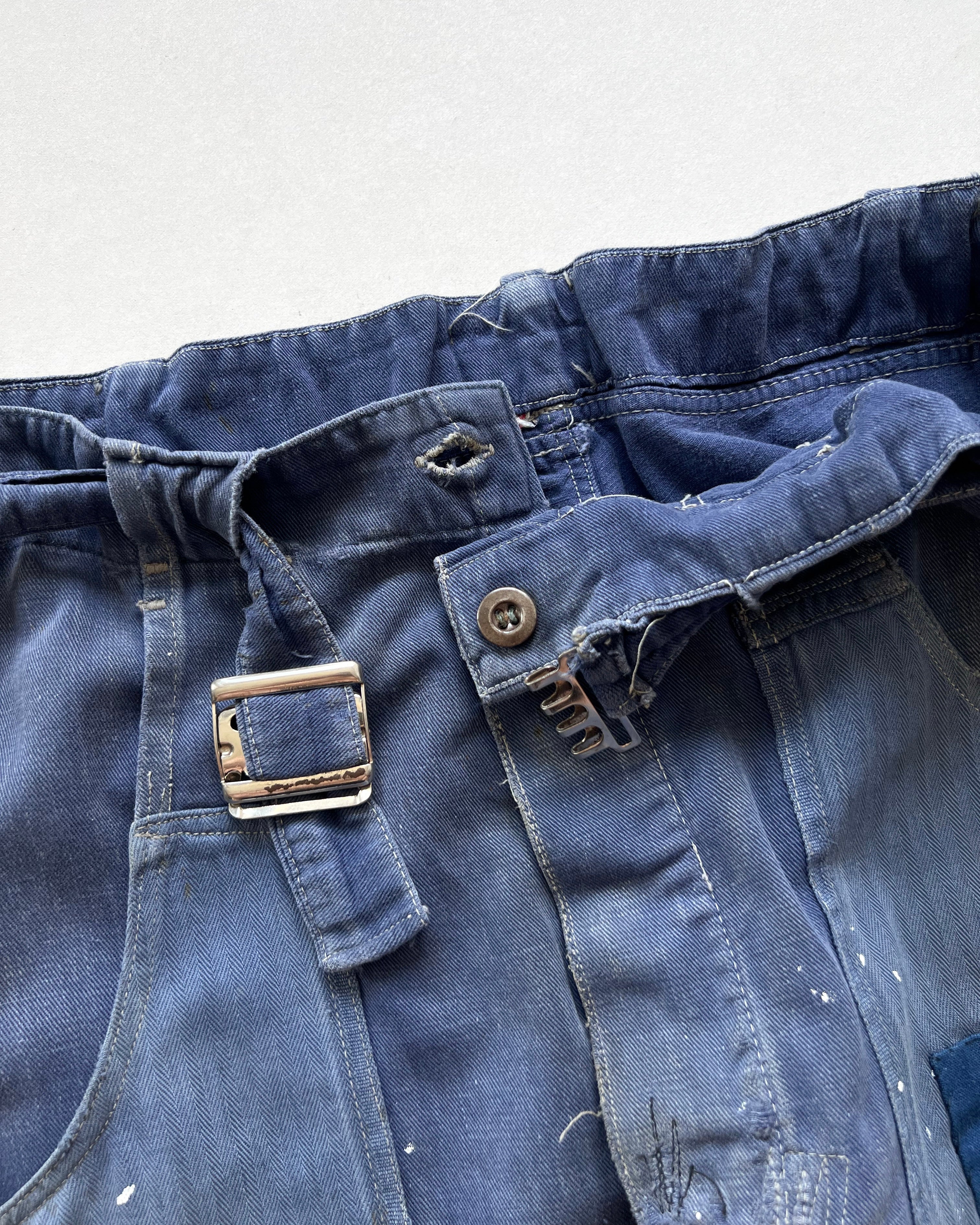 1950S GERMAN HBT REPAIRED WORK TROUSERS (30-34)