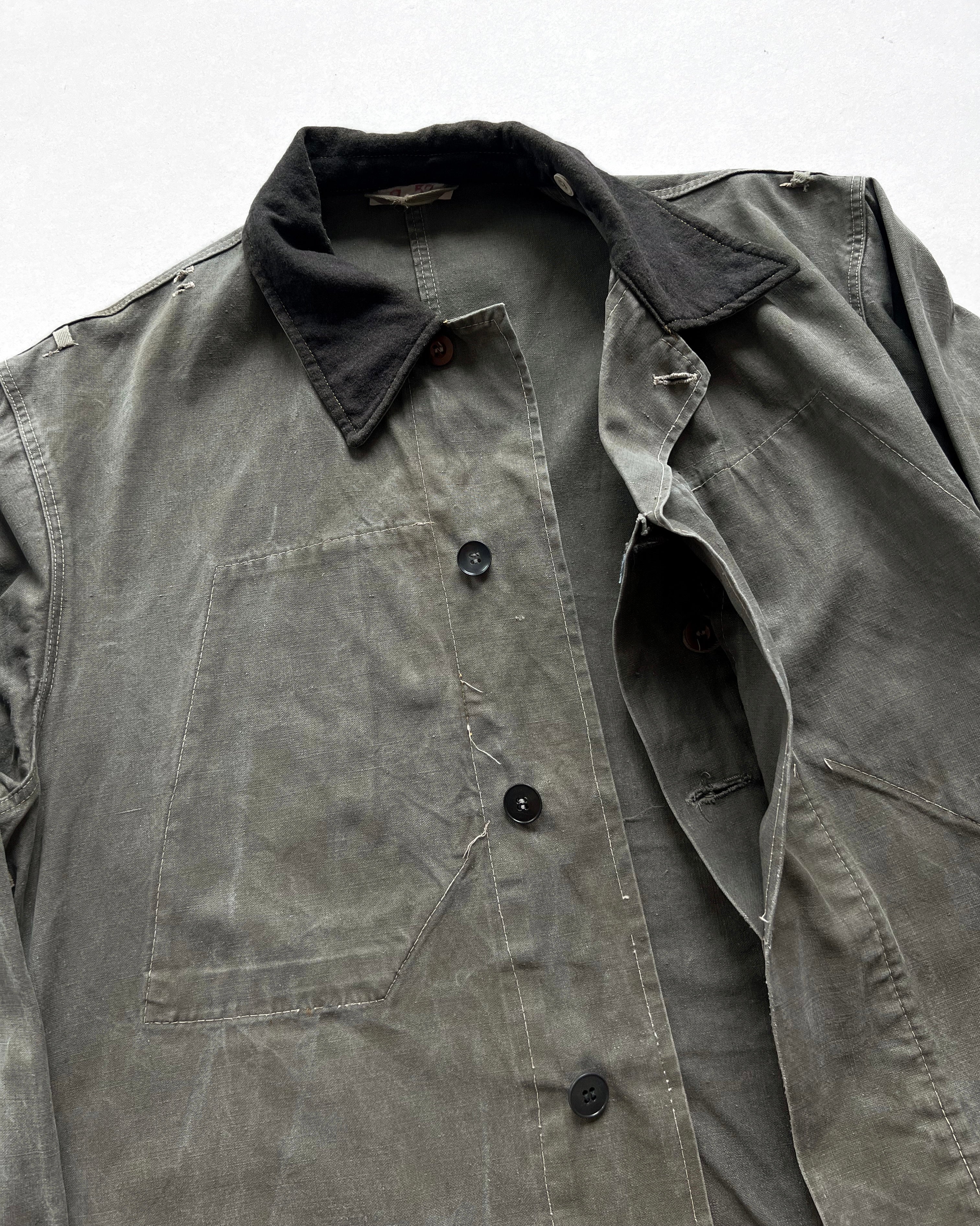 1960S EAST GERMANY G52 ARMY CANVAS JACKET (L)