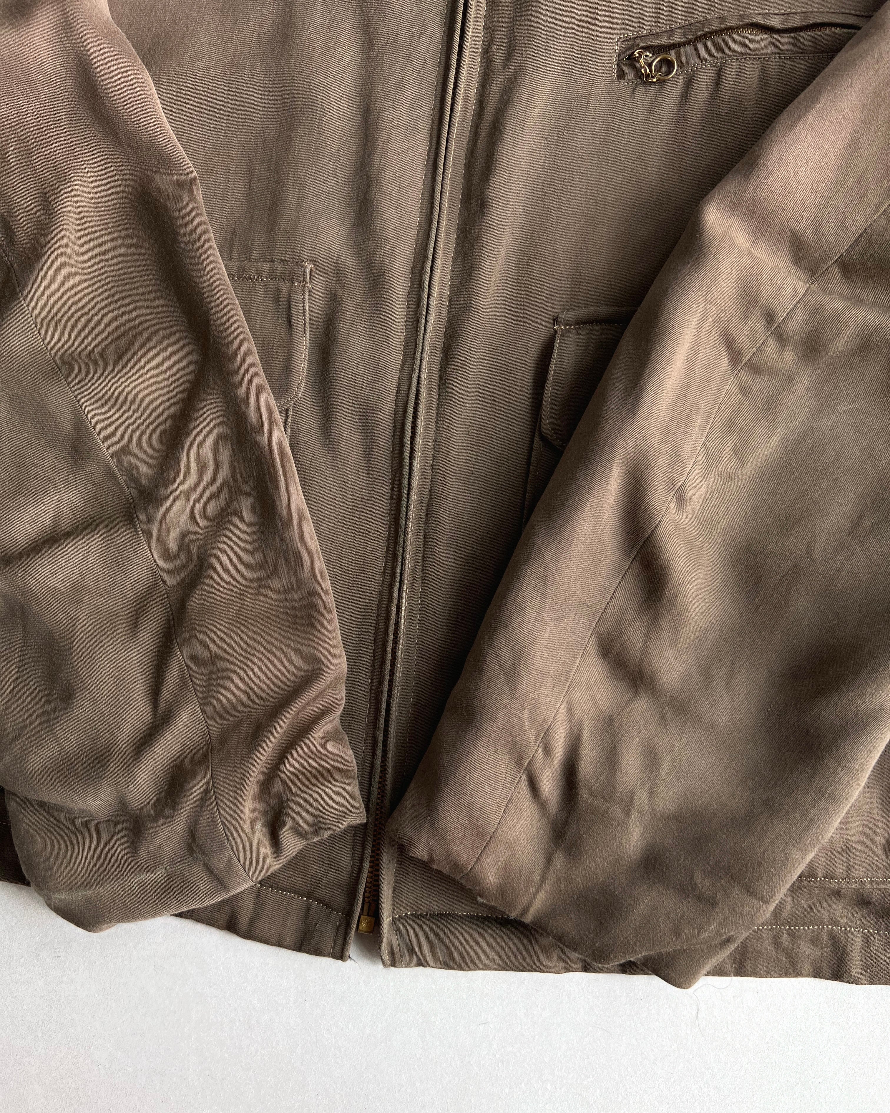 1950S FIELD STREAM RAYON GABARDINE JACKET (L)