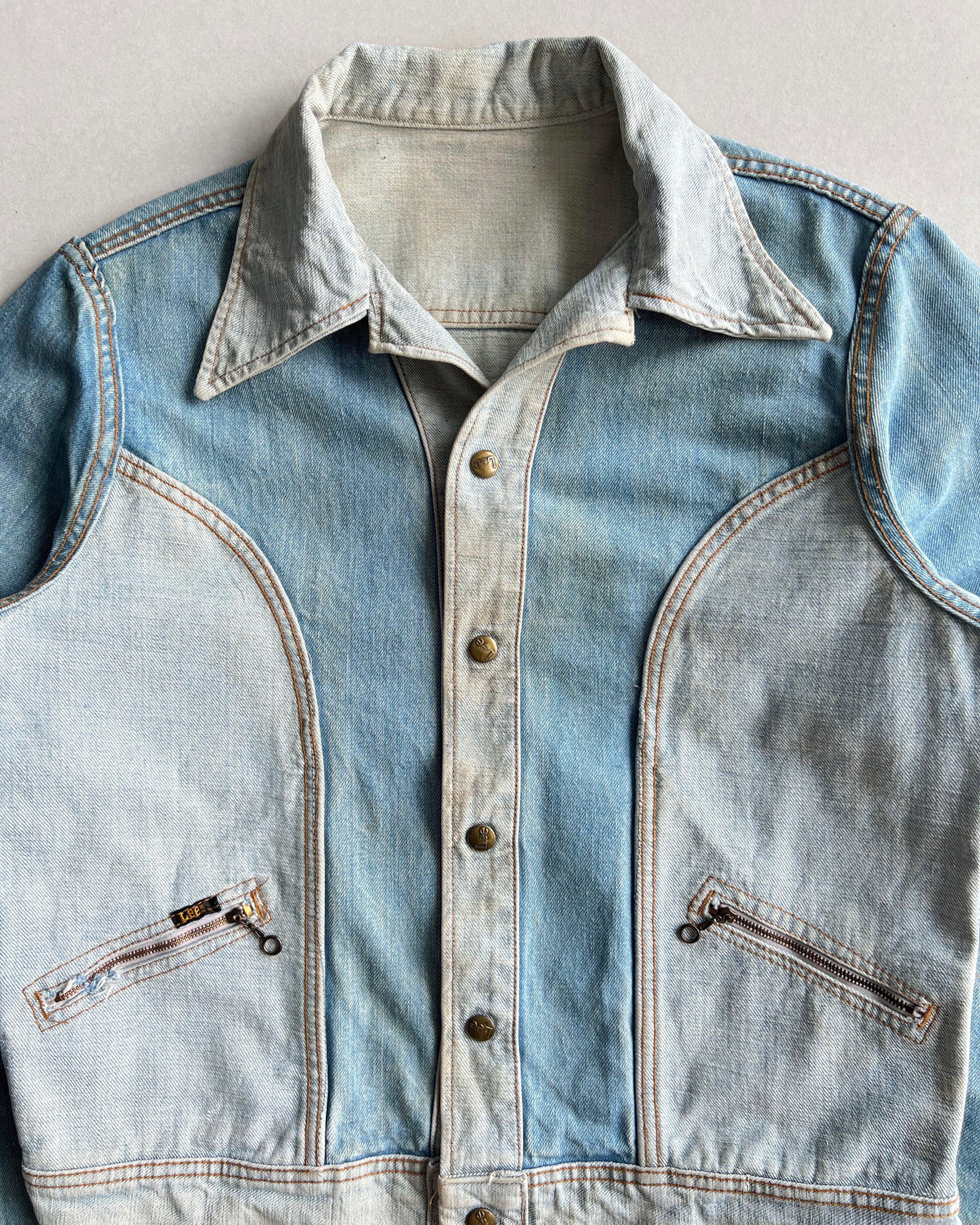 1970S LEE REVERSIBLE DENIM JACKET (L)