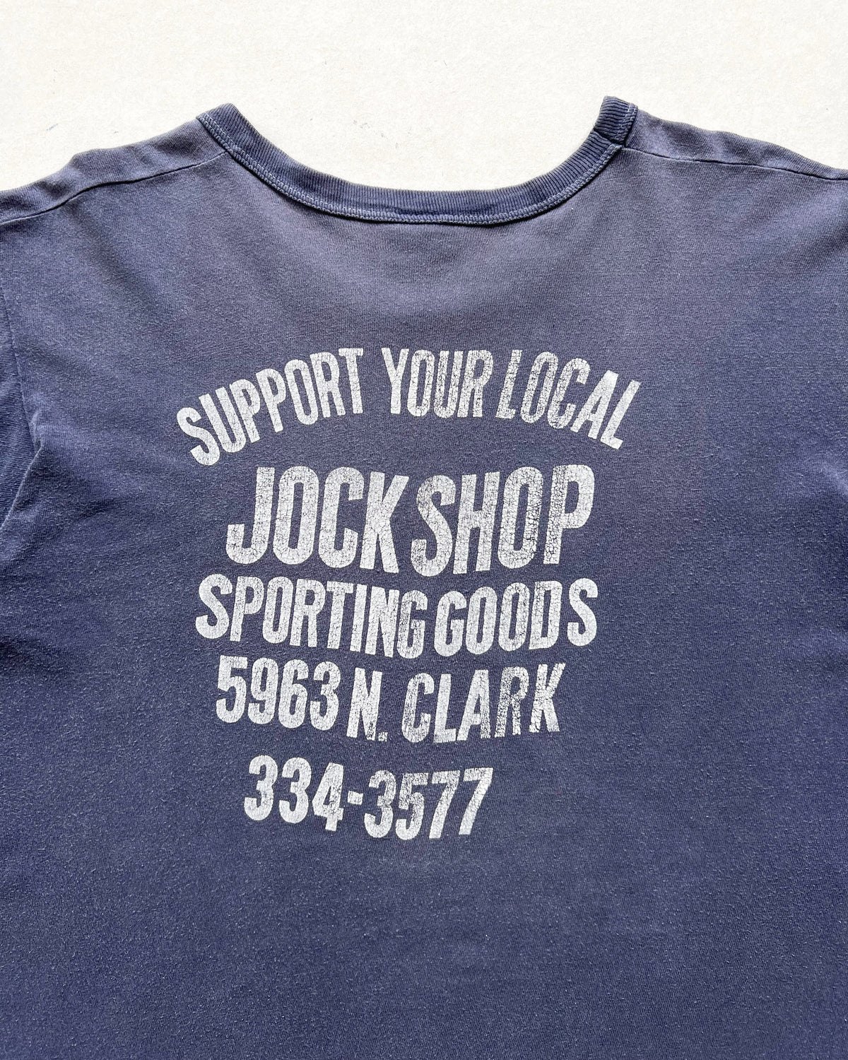 1970S RUSSELL 'JOCK SHOP SPORTING GOODS' TEE (XL)