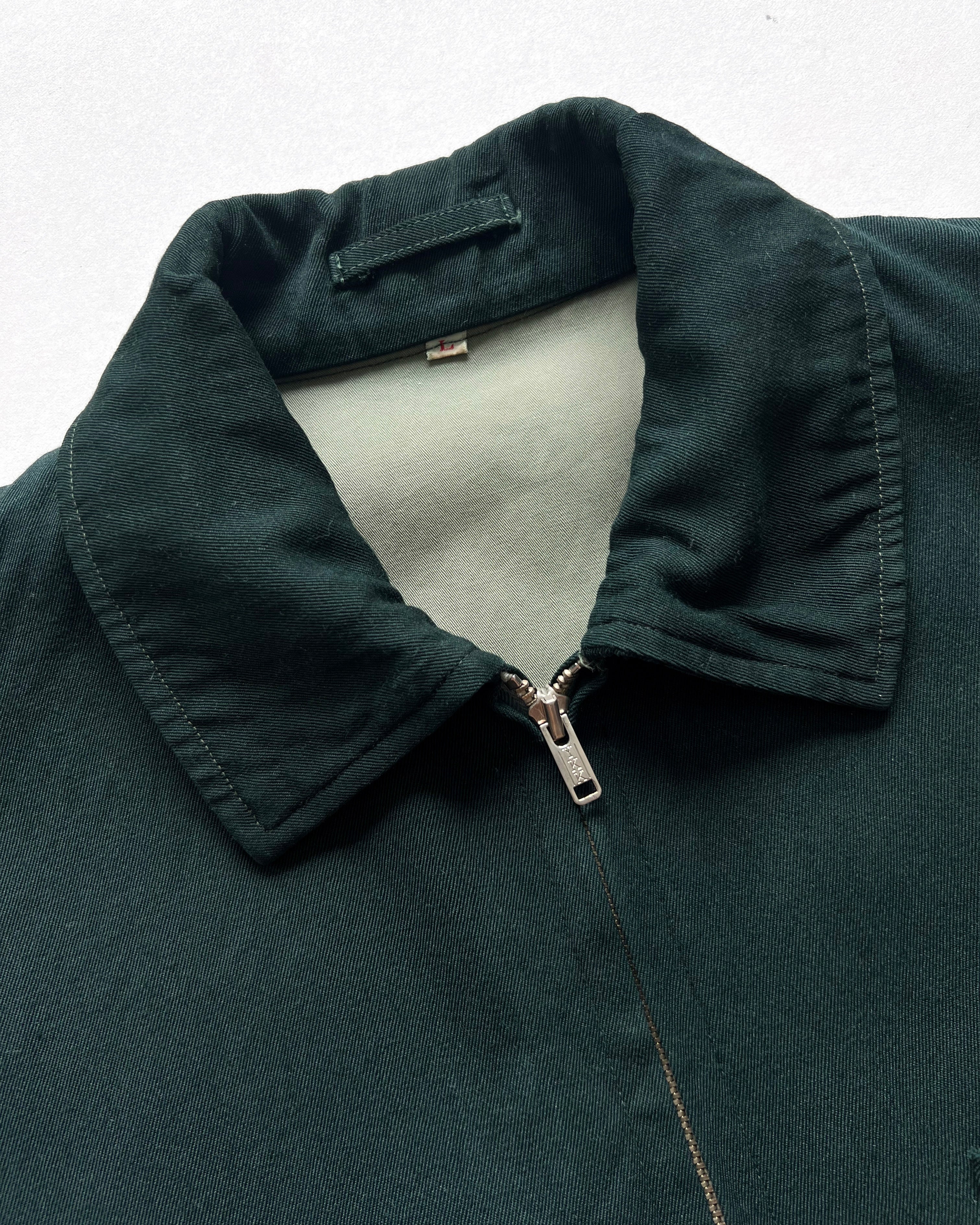 1960S EMERALD GREEN GABARDINE JACKET (L)