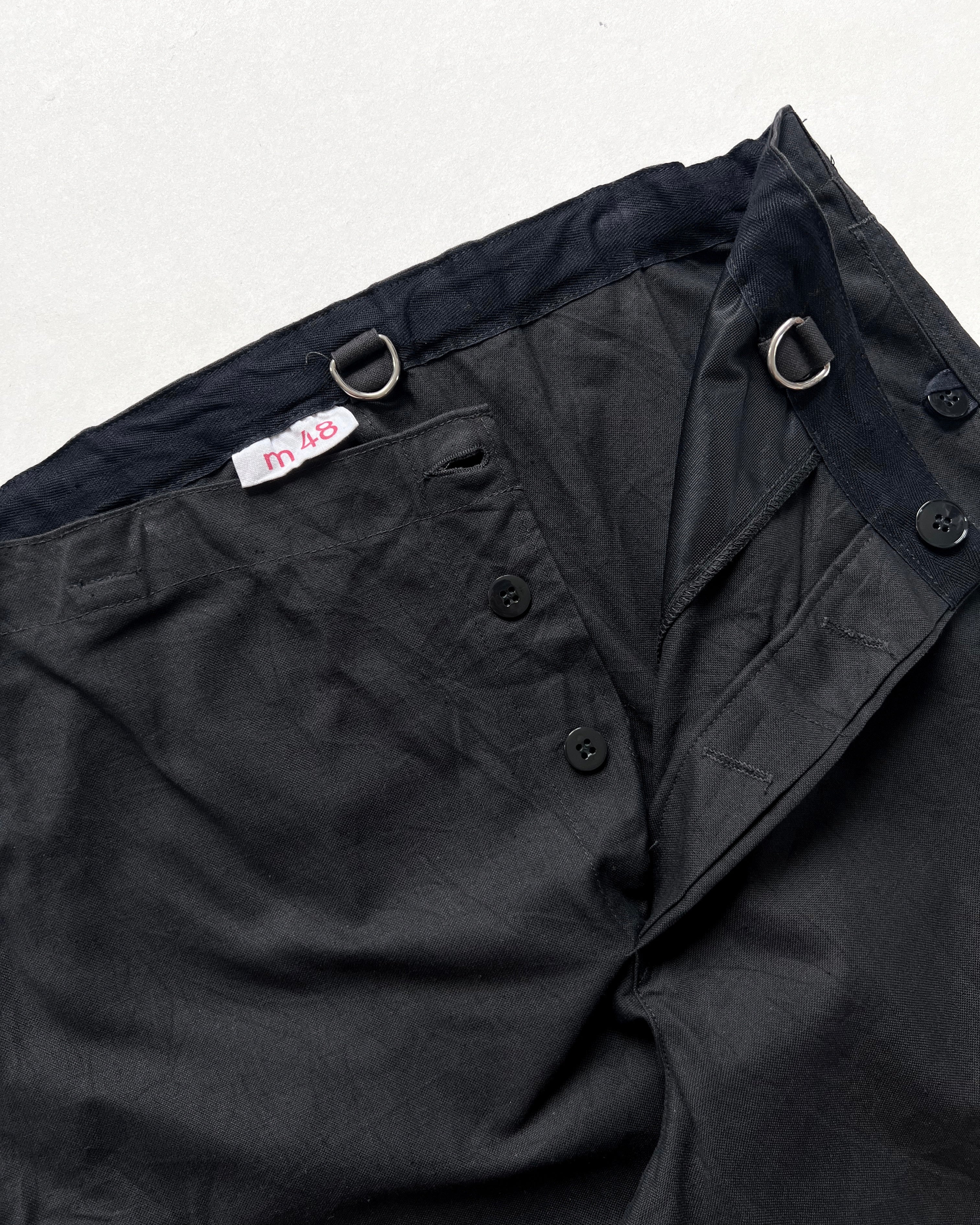 1970S BLACK EAST GERMANY ARMY CARGO PANTS (34-35)