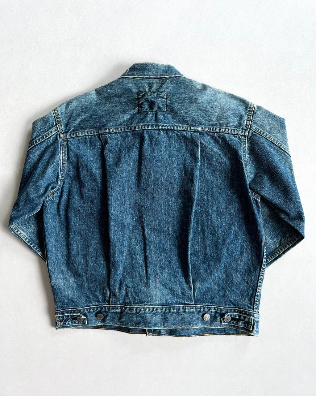 1990S FADED LEVI'S BIG E TYPE II SELVEDGE DENIM JACKET (M/L)
