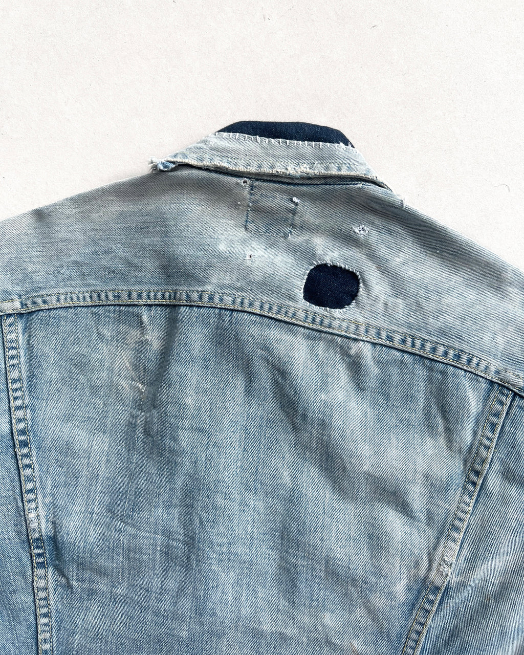 1960S SUN FADED LEE 101-J DENIM JACKET (L)