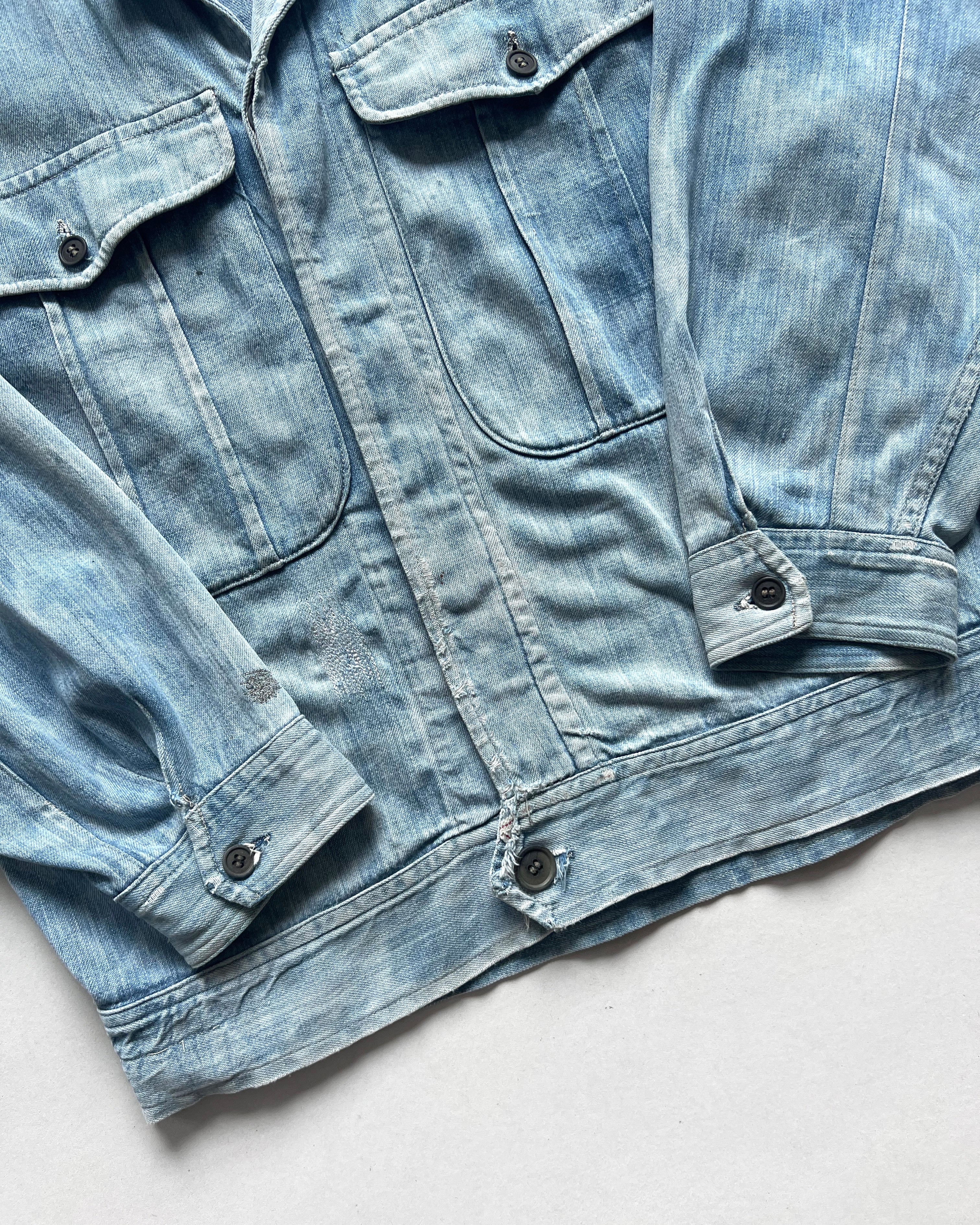 1950S FADED JAPANESE DENIM WORK JACKET (M)
