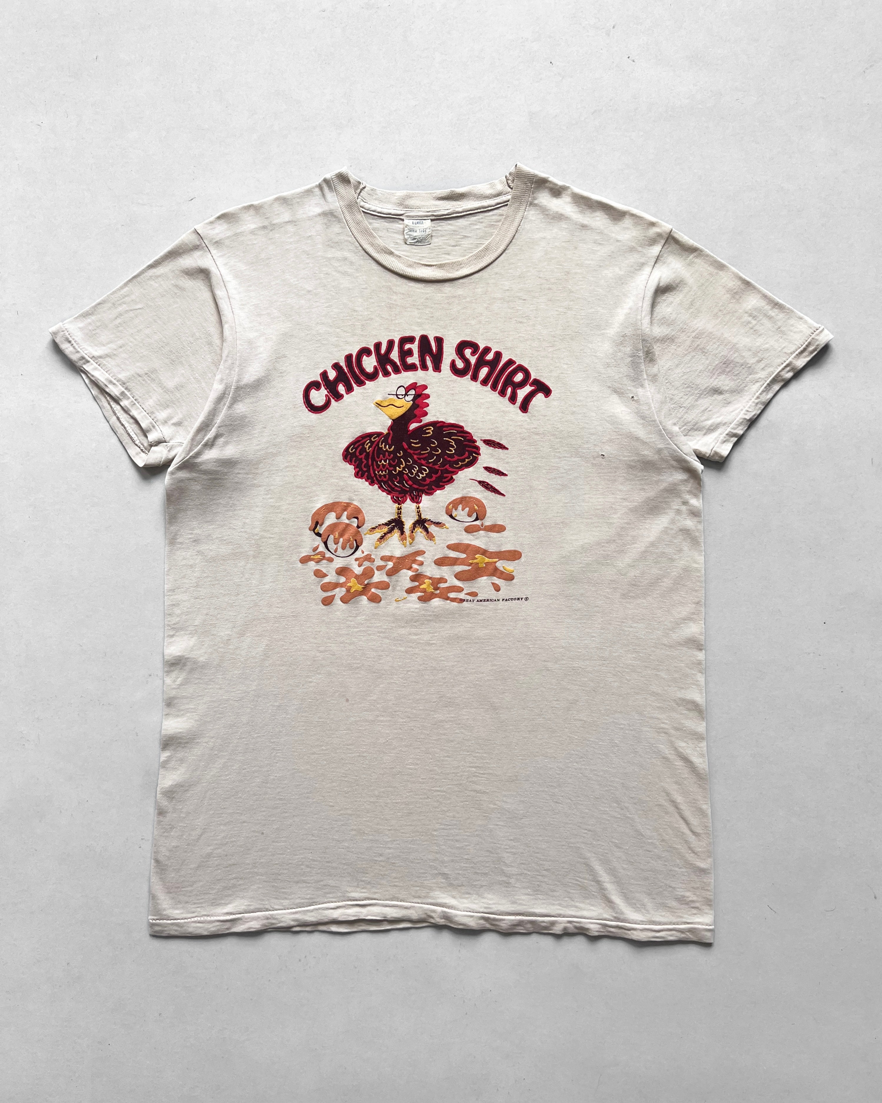 1970S 'CHICKEN SHIRT' SINGLE STITCH TEE (XL)