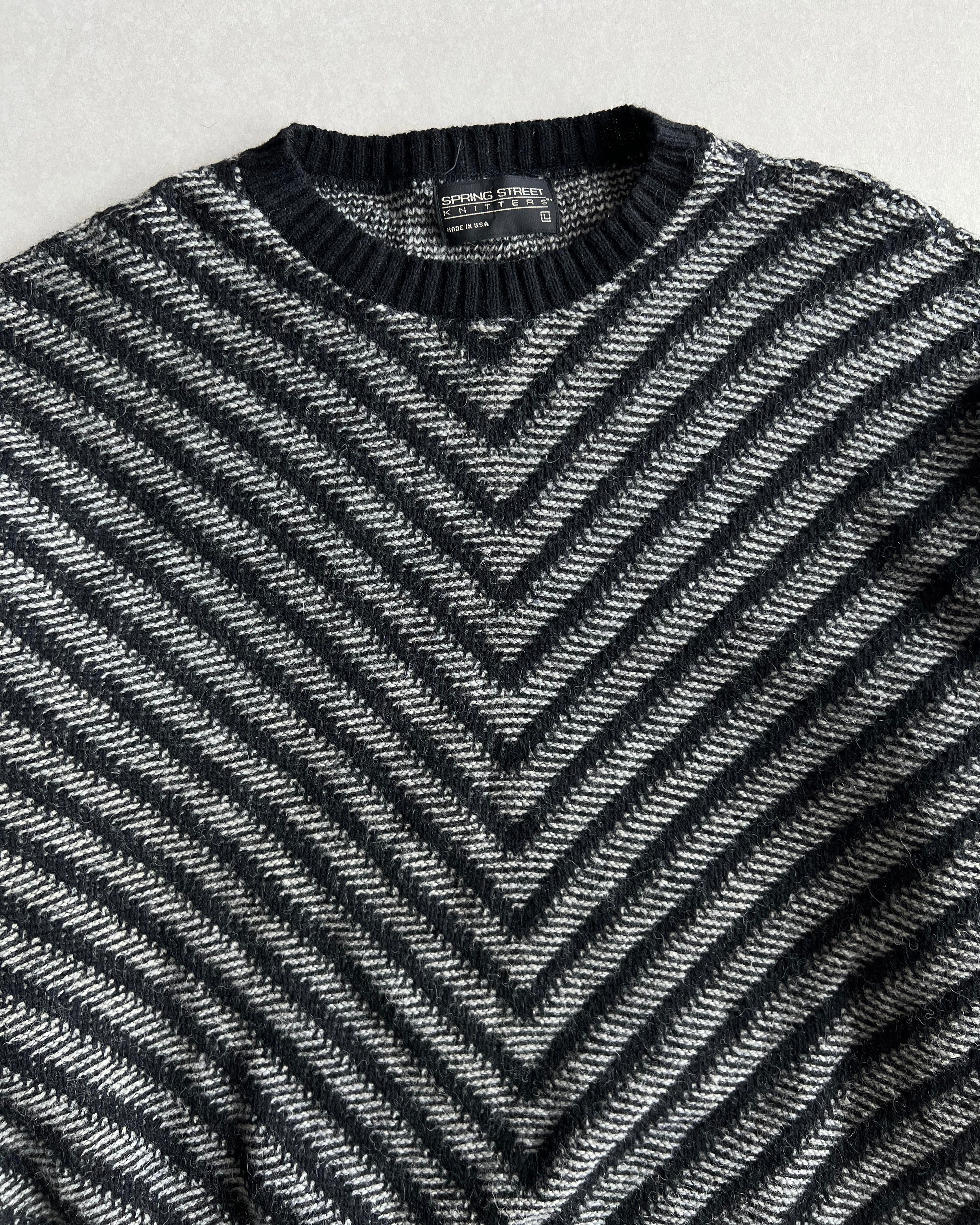 1990S SPRING STREET WOOL KNIT SWEATER (L)