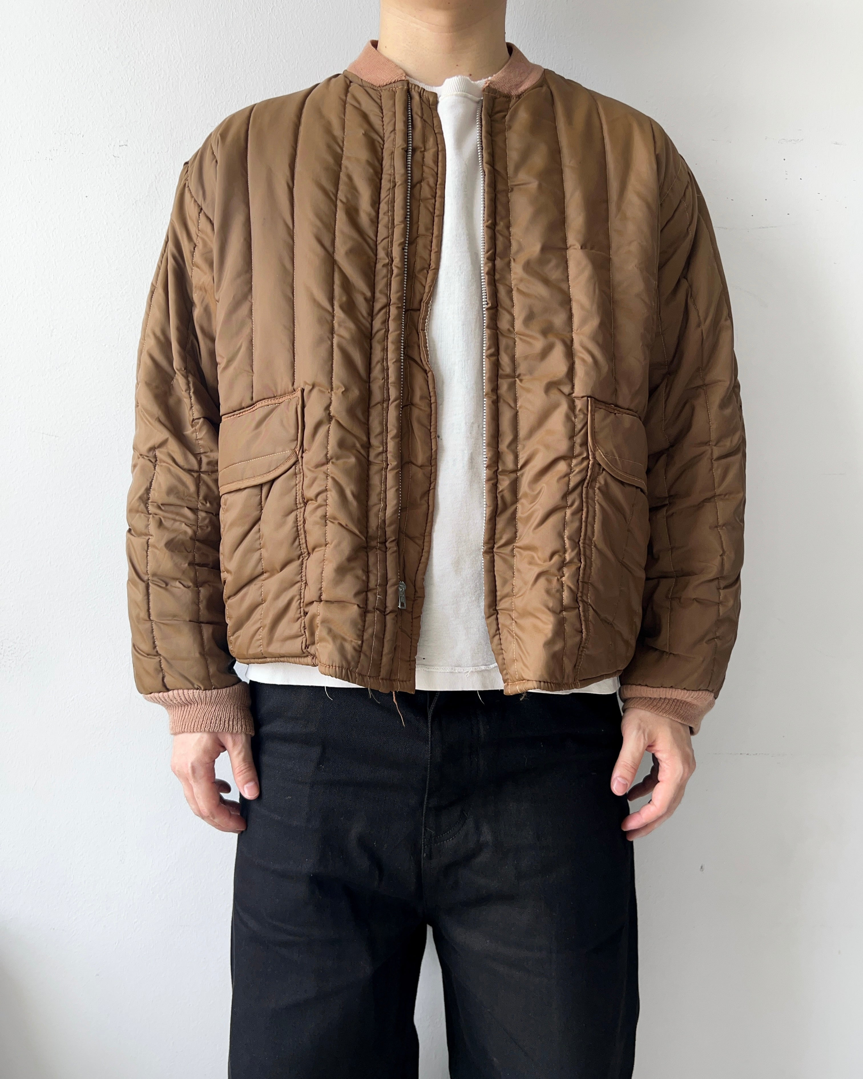 1960S QUILTED NYLON LINER JACKET (L)