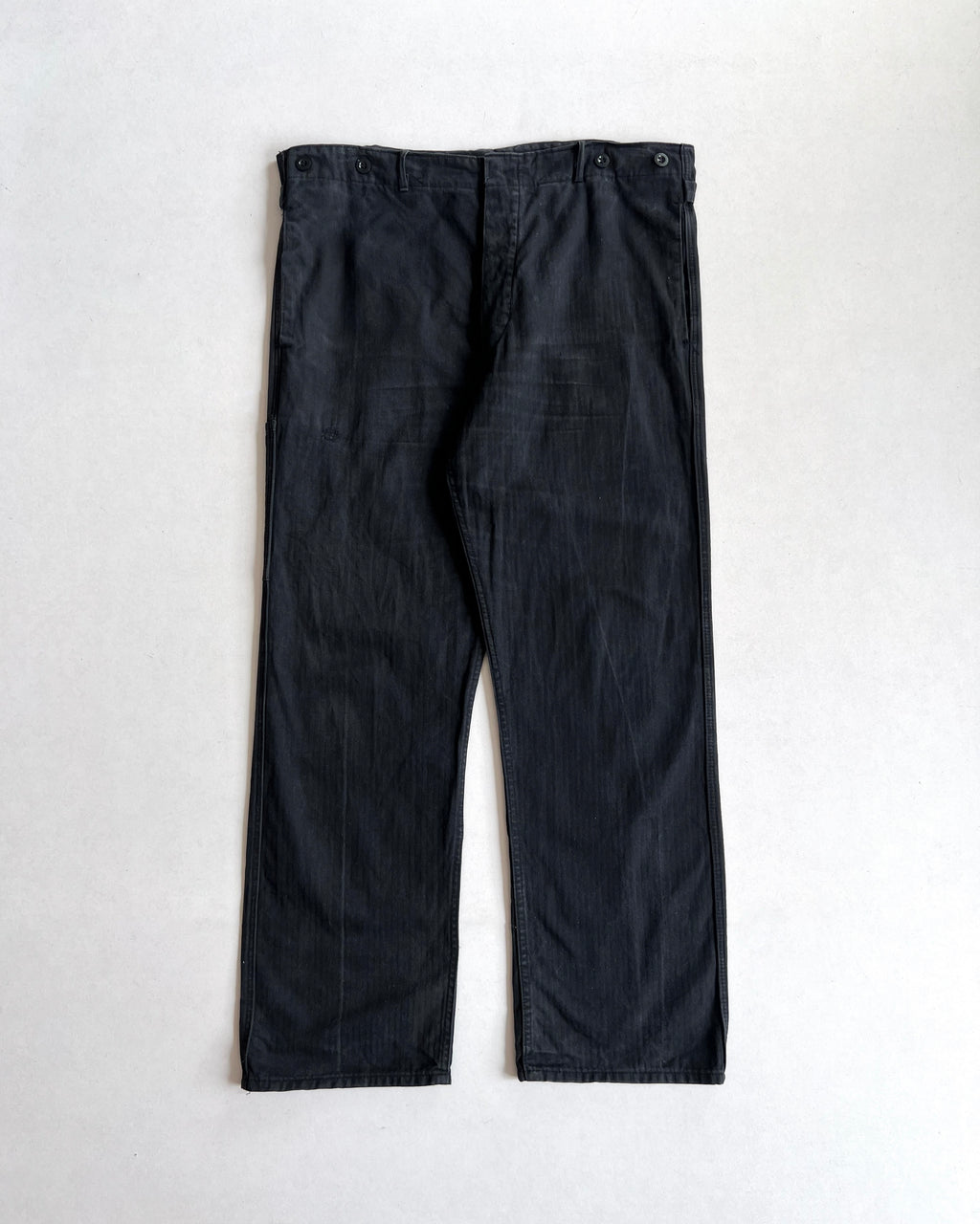 1980S BLACK GERMAN HBT CARPENTER WORK TROUSERS (30-36)
