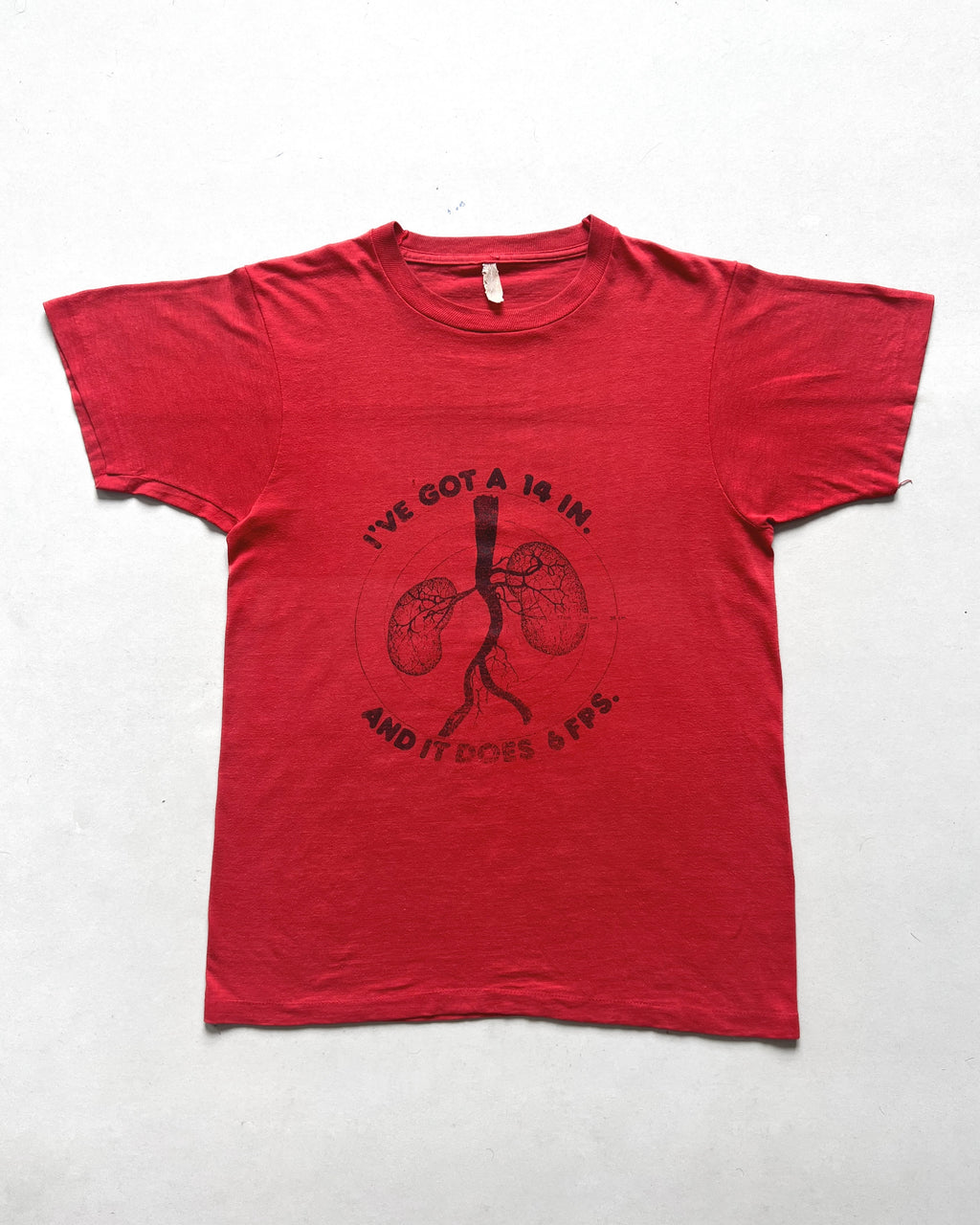 1980S KIDNEY HUMOUR SINGLE STITCH TEE (M)