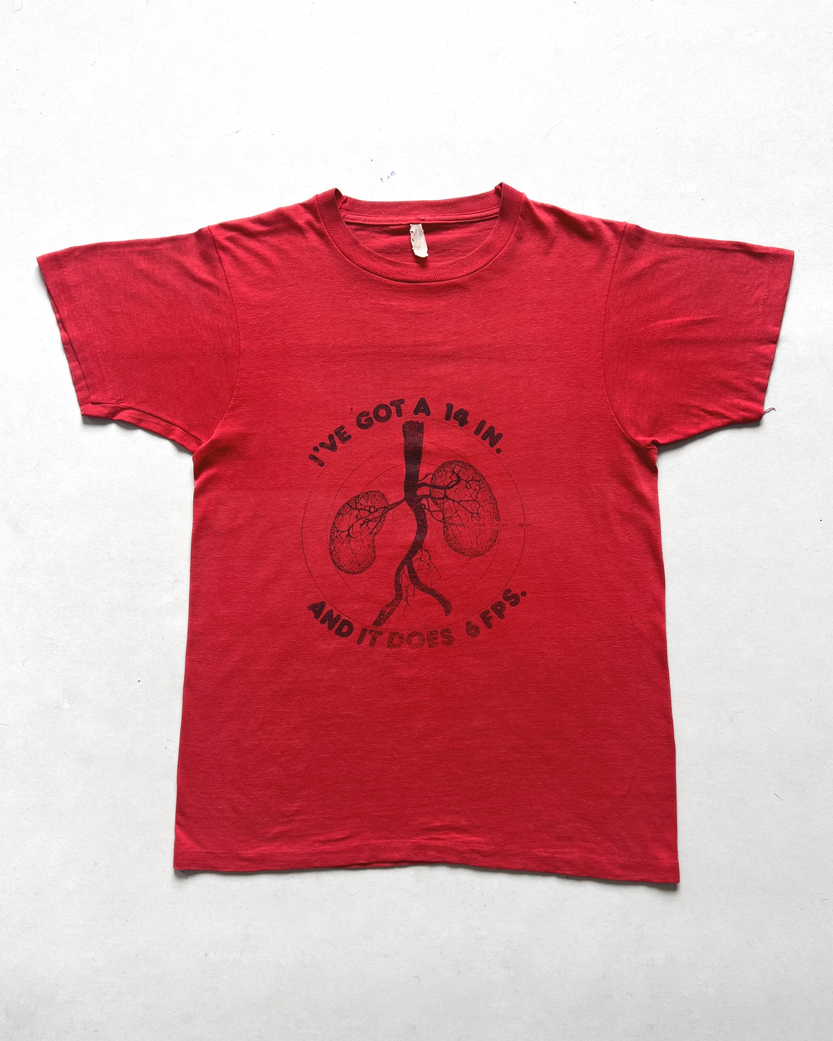 1980S KIDNEY HUMOUR SINGLE STITCH TEE (M)