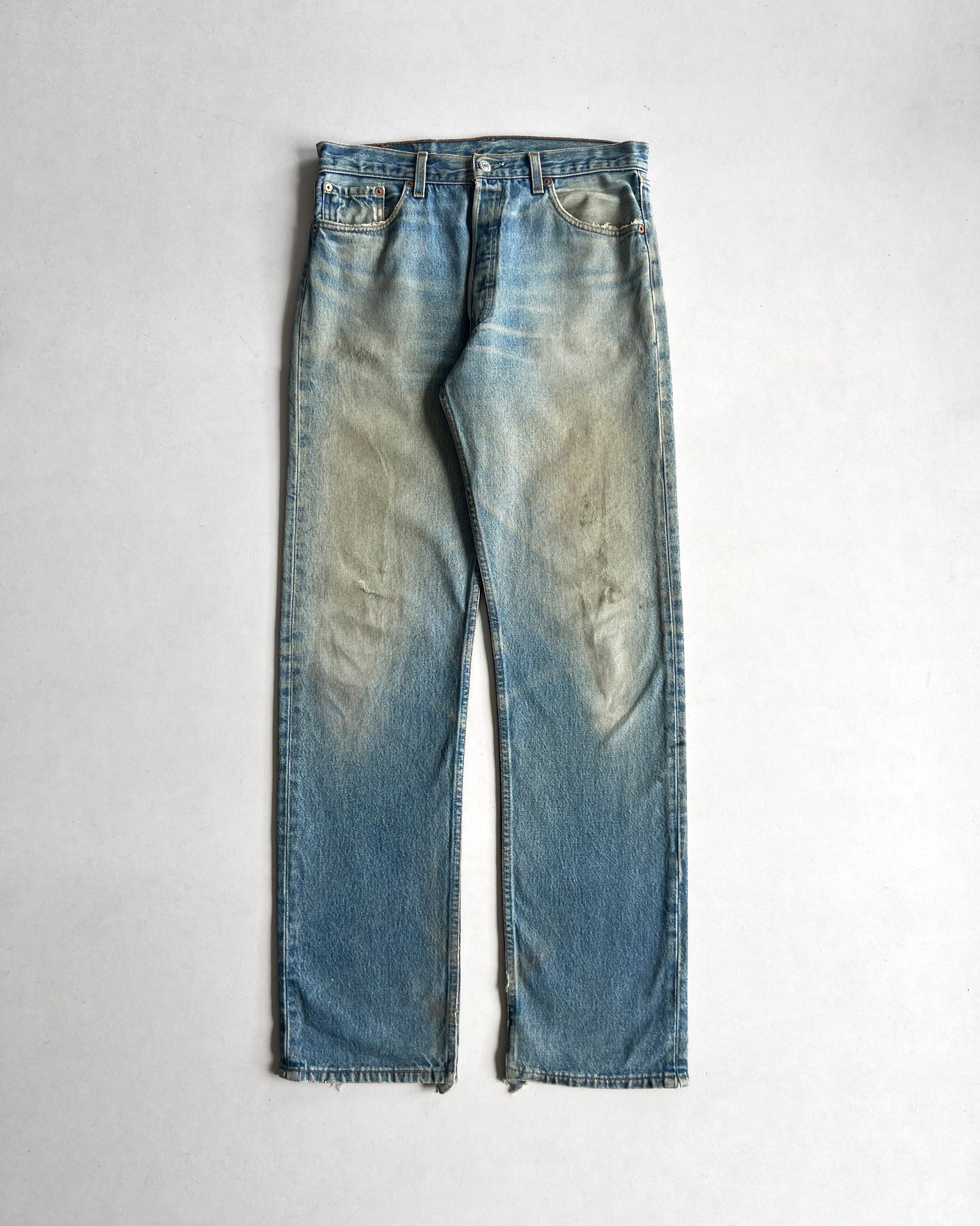 1990S FADED WASHED LEVI'S 501 JEANS (33)
