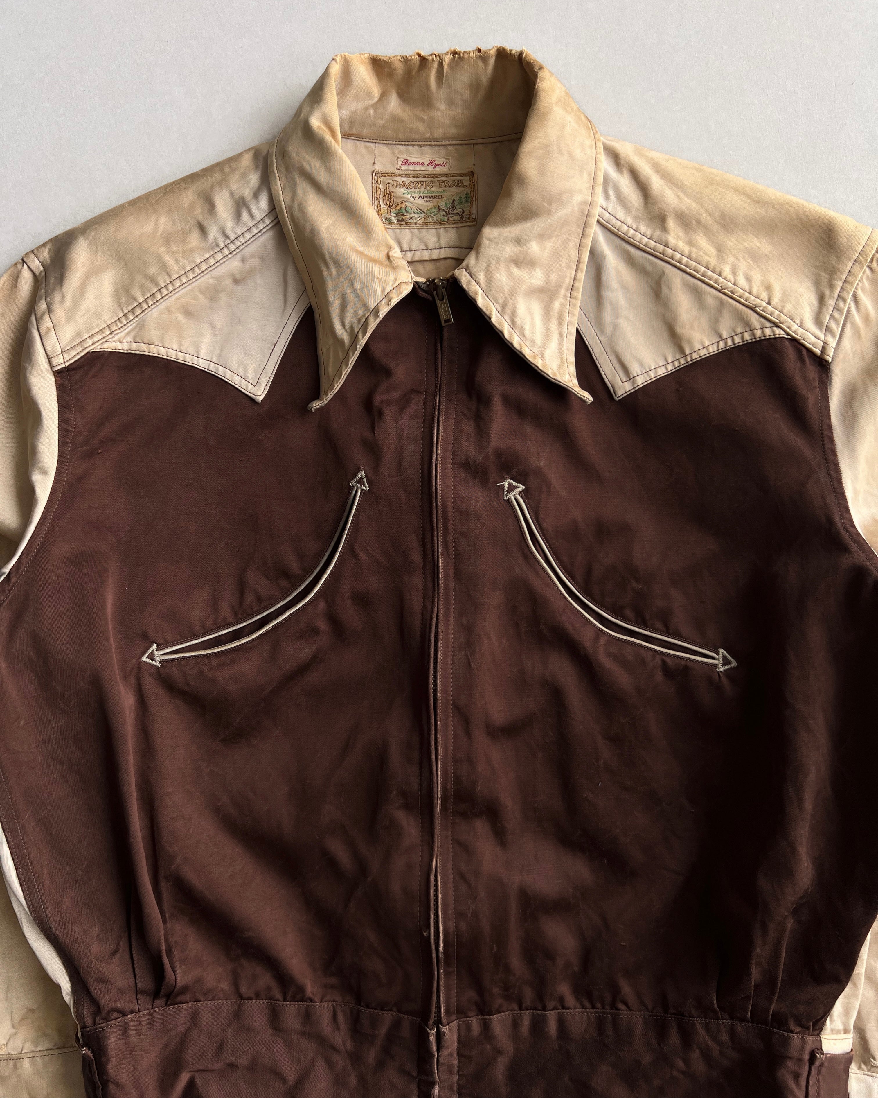 1930S/1940S PACIFIC TRIAL WESTERN ZIP-UP JACKET (L)
