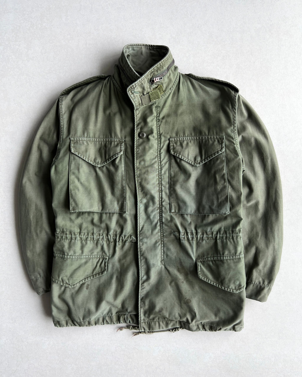 1970S NAMWAR US ARMY M-65 OG107 JACKET (SMALL SHORT)