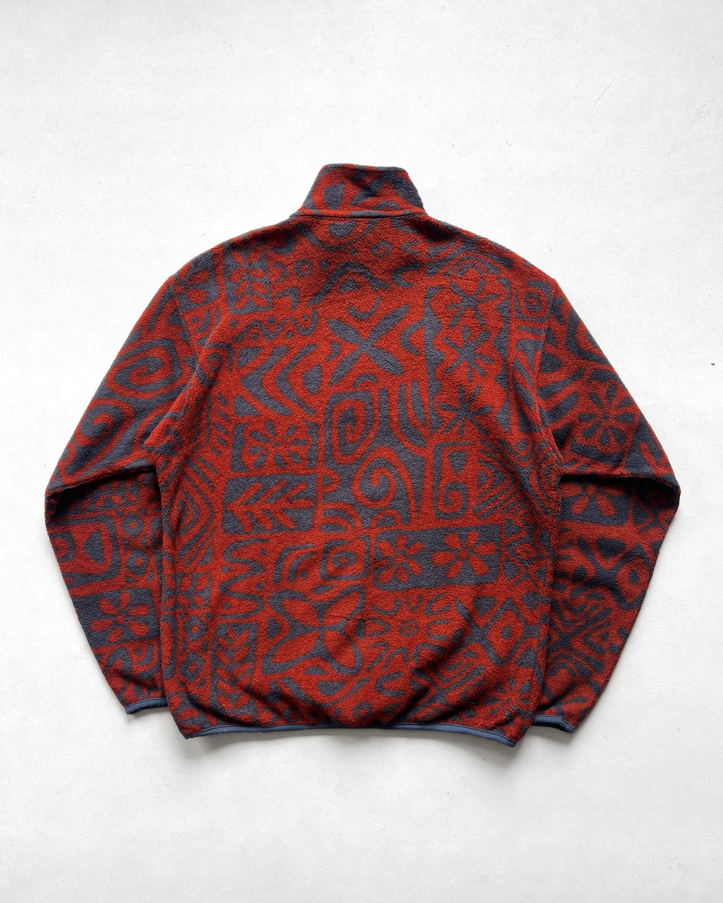 1990S PATAGONIA SYNCHILLA 'ISLAND BLOCK' SNAP-T FLEECE (M)