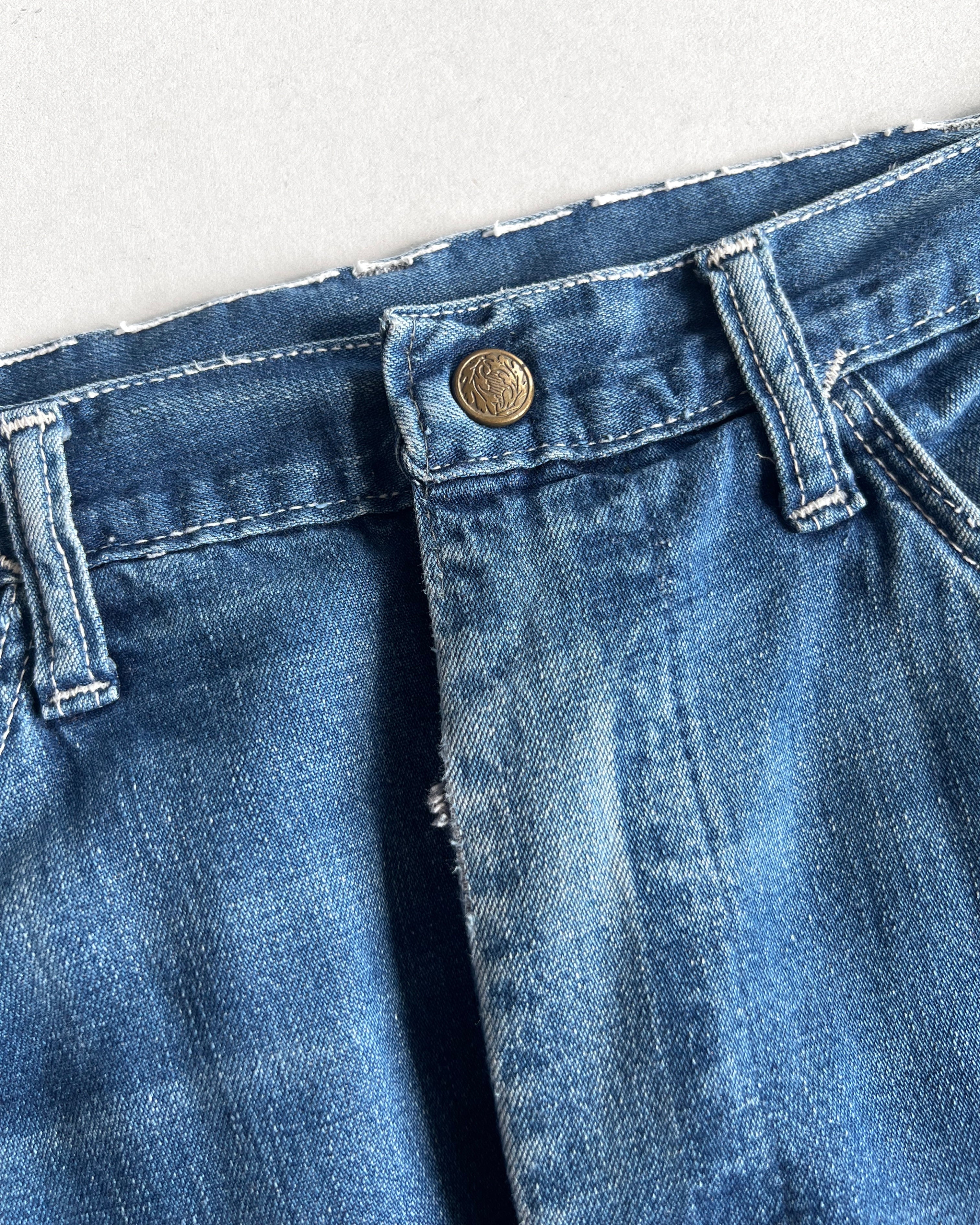 1970S FADED CARPENTER DENIM WORK PANTS (32)