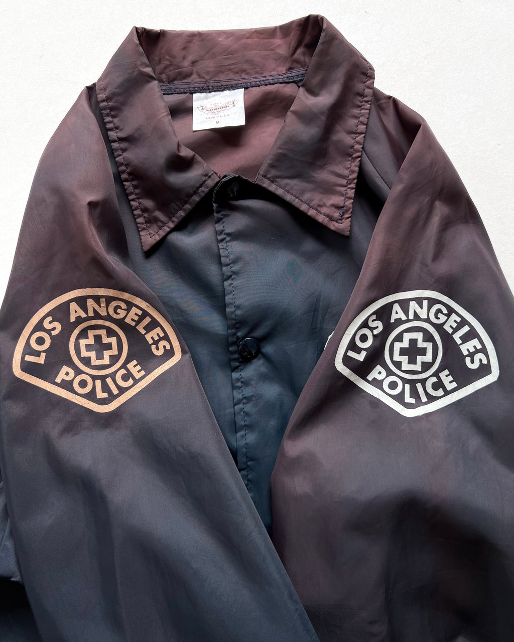 1990S SUN FADED 'LAPD POLICE' WINBREAKER JACKET (M)
