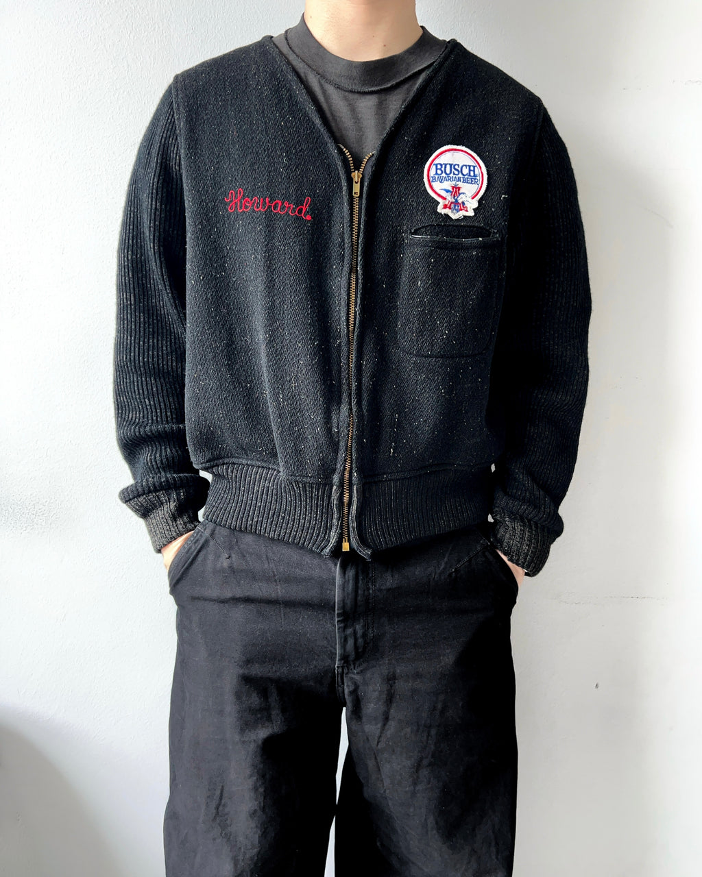 1950S UNITOG 'BUSCH BAVARIAN BEER' DELIVERY WORKER JACKET (L)