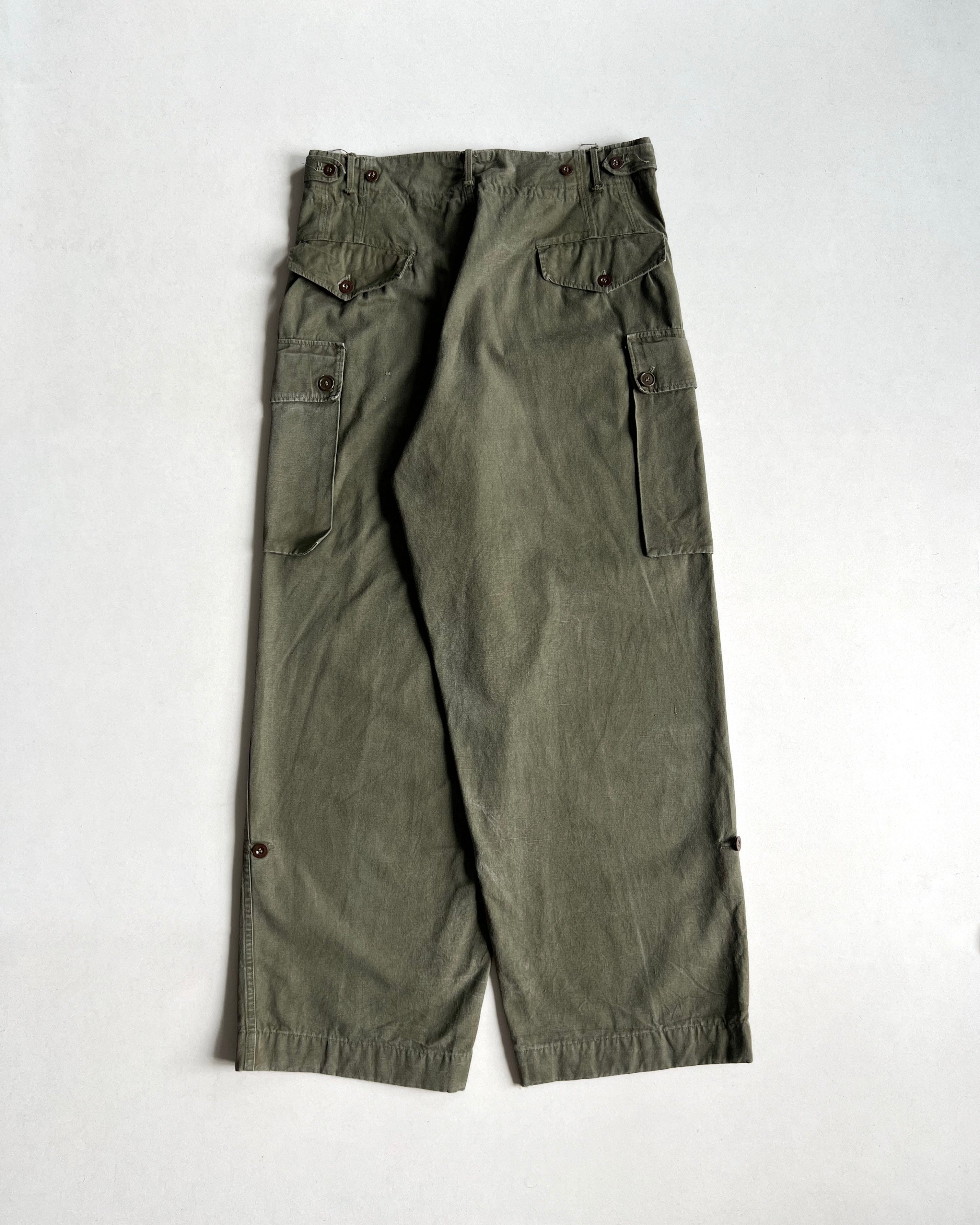 1950S DUTCH ARMY CARGO TROUSERS (30-34)