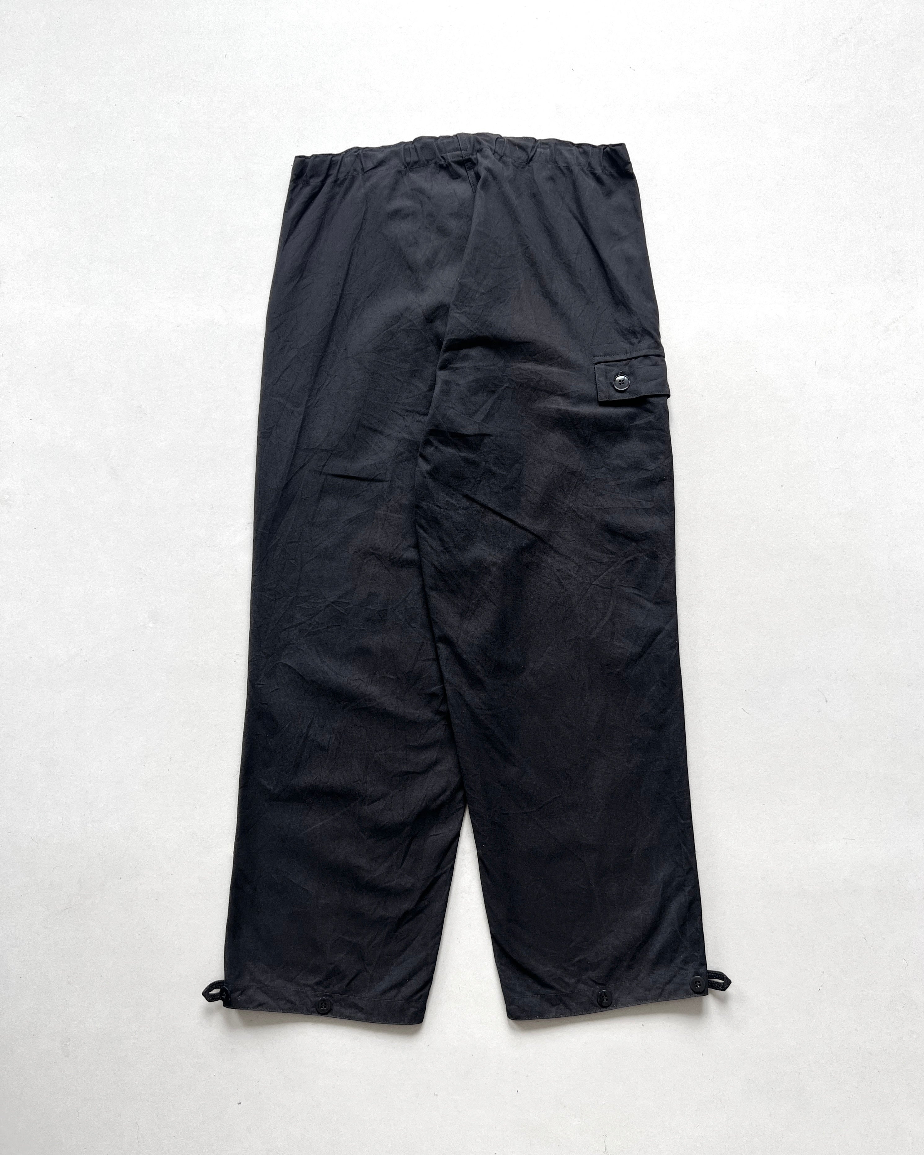 1970S BLACK EAST GERMANY ARMY CARGO PANTS (34-35)