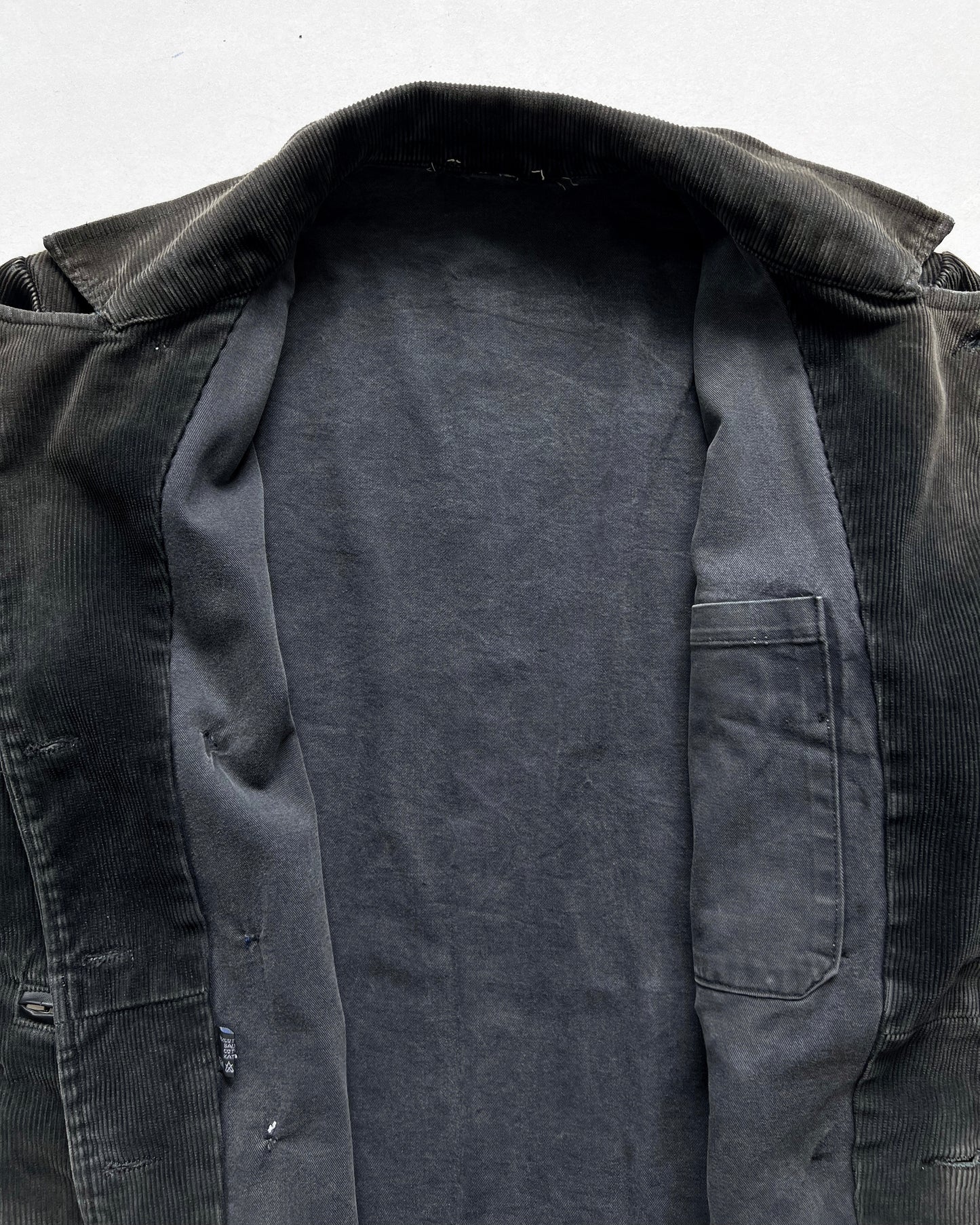 1950S SCHUTTERSVELD CORDUROY DOUBLE BREASTED WORK JACKET (L)