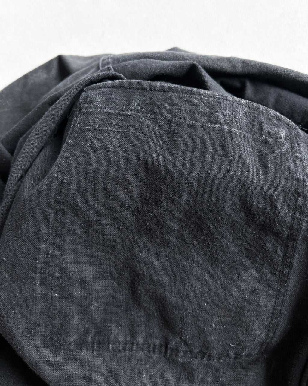 1960S FADED BLACK GERMAN CUSTOM MILITARY JACKET (L)