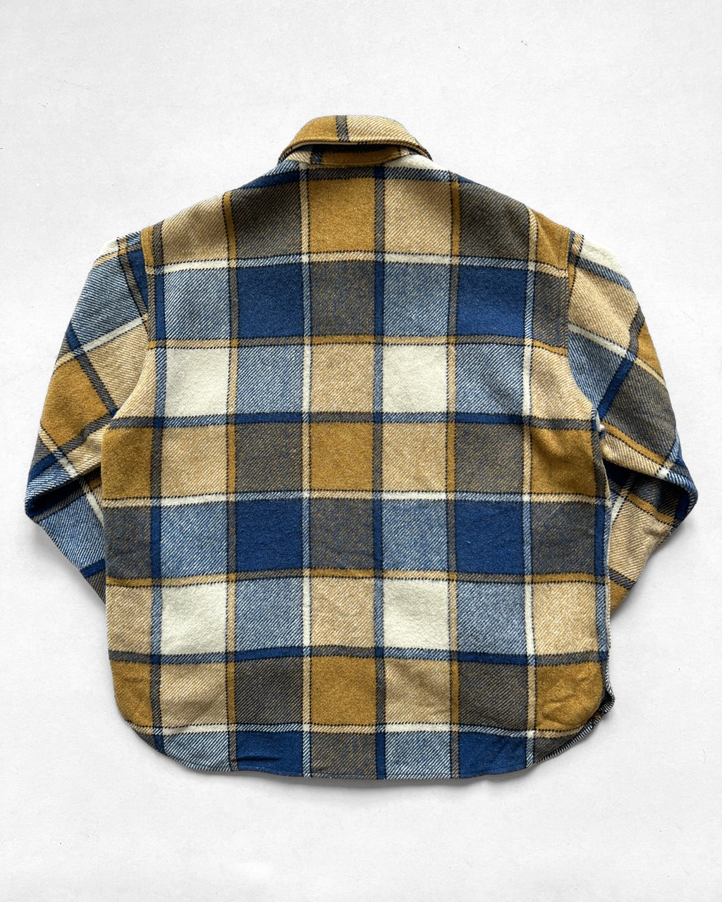 1960S FOX KNAPP WOOL PLAID FLANNEL (L)