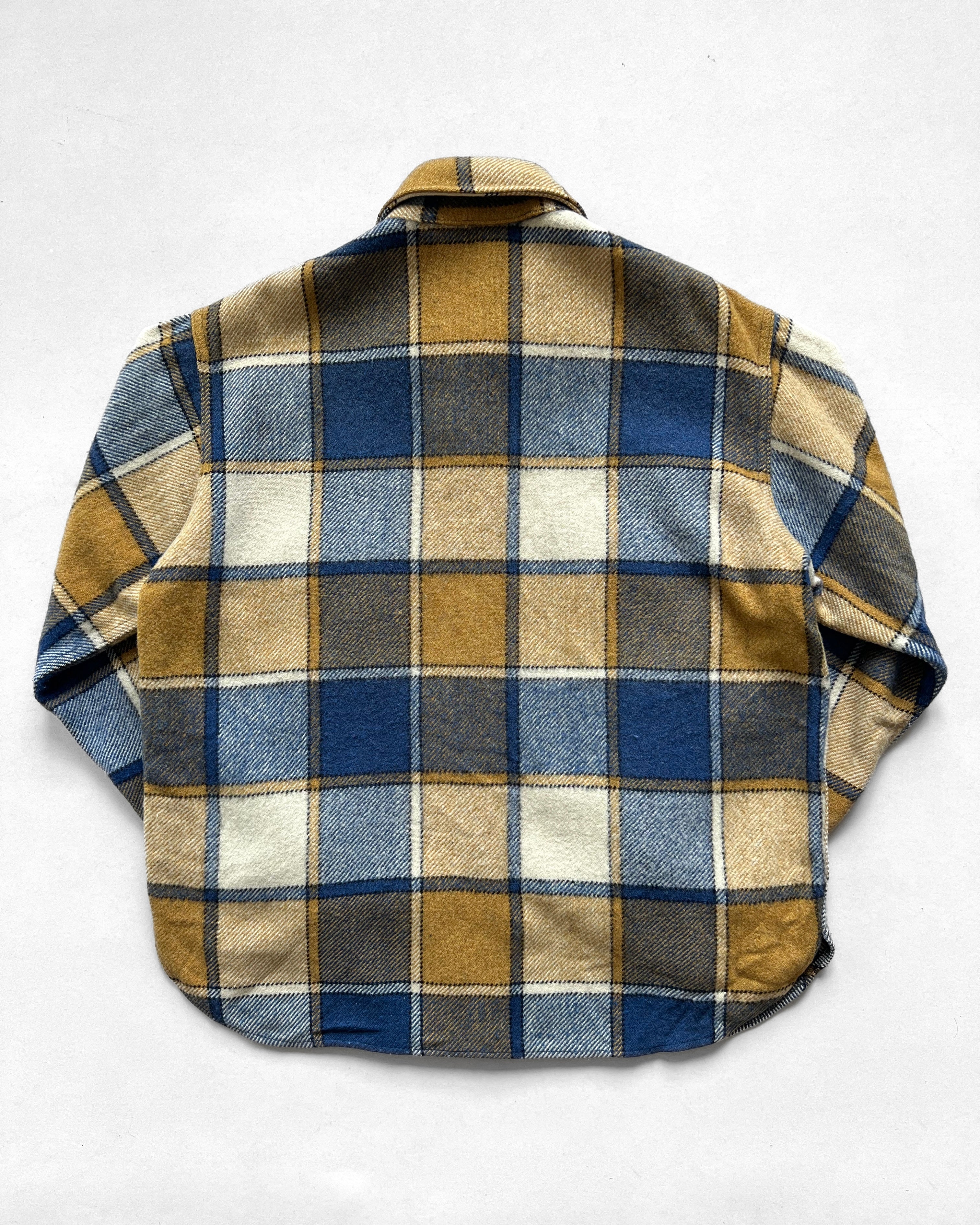 1960S FOX KNAPP WOOL PLAID FLANNEL (L)