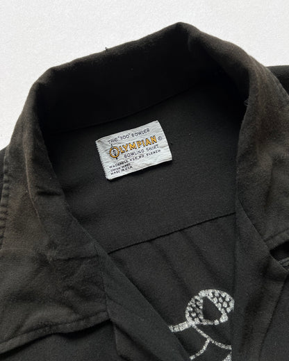 1950S FADED OLYMPIAN 'THE PADDOCK' RAYON BOWLING SHIRT (L)