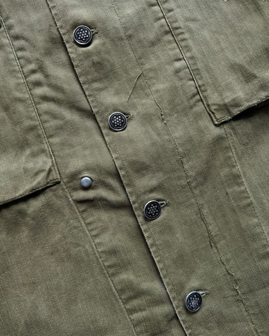 1940S WWII US ARMY 13 STARS M43 HBT JACKET (40R)